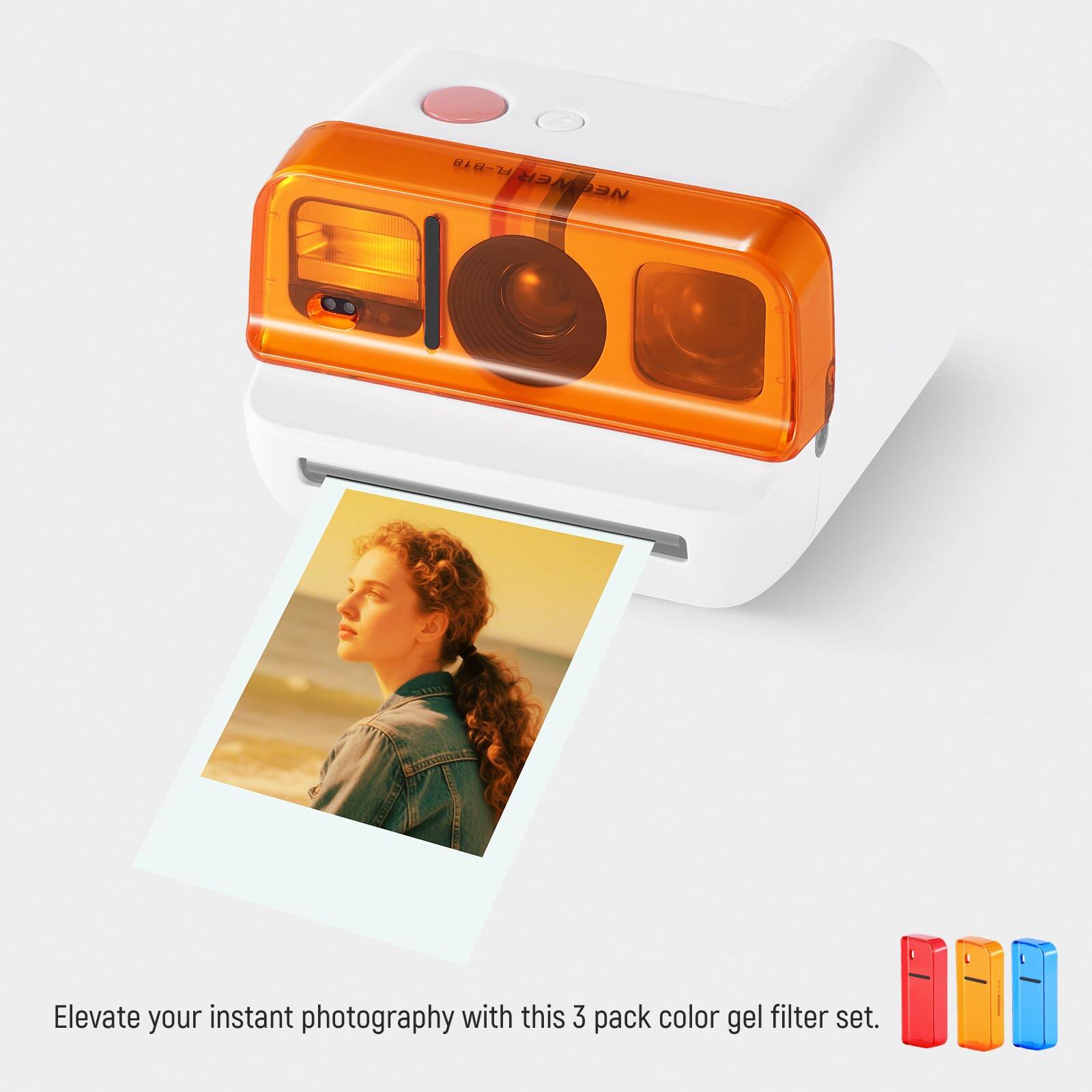 Neewer 3 Pack Snap On Color Gel Filter Set for Polaroid Go Camera, Red ...