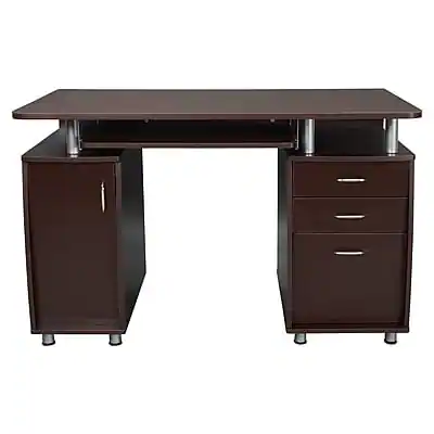 Front. Techni Mobili - 47"W Computer Desk(RTA-4985-CH36) - Chocolate.