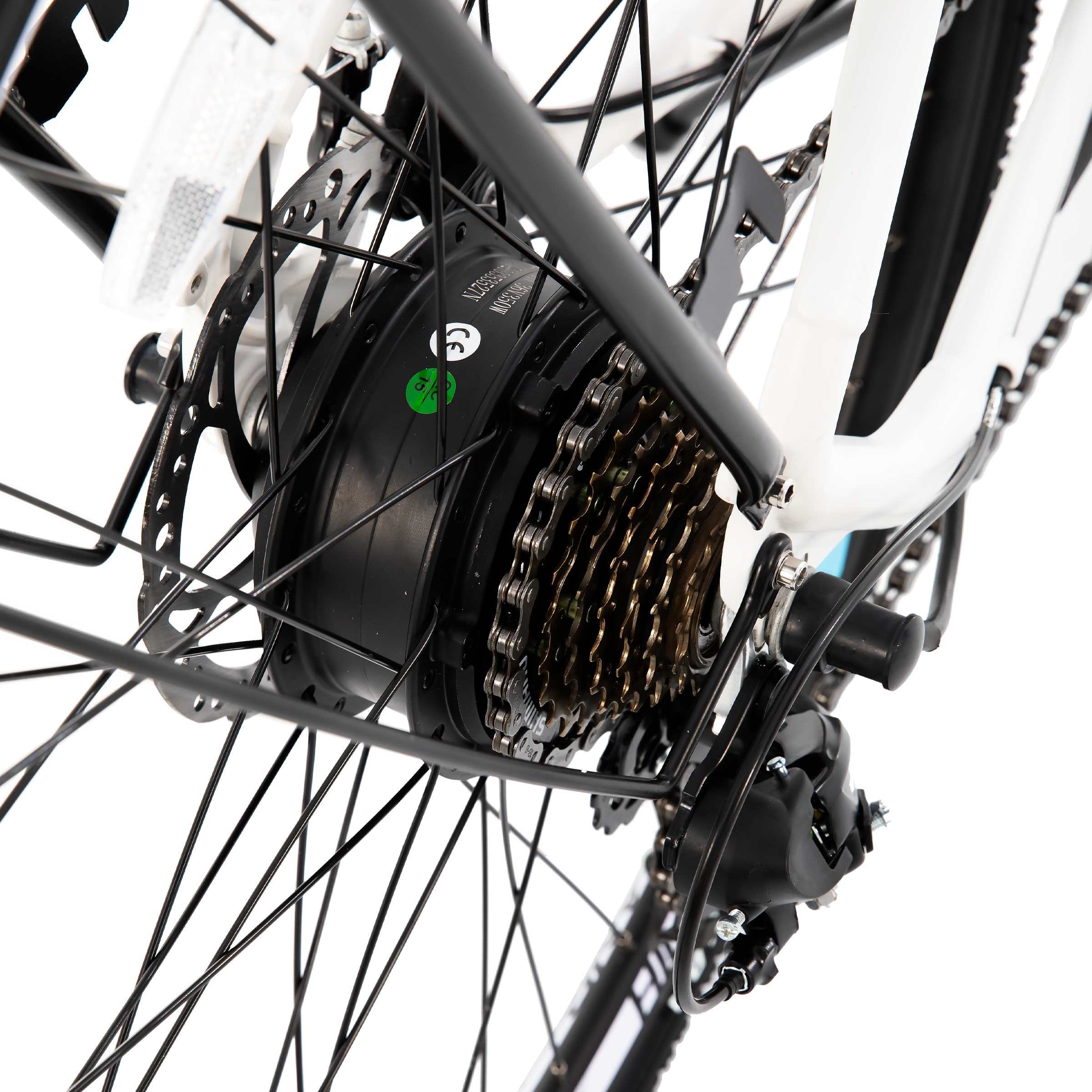 Alt View 8. HILAND - HILAND Electric Bike for Adults 350W, 700C EBike for Men Women, 7-Speed Commuter Cruiser Electric Bicycle, 20 MPH, White - White.