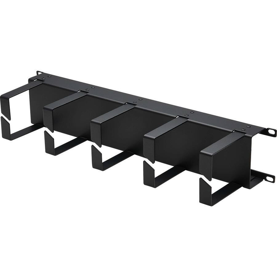 Alt View 1. Tripp Lite - Eaton Tripp Lite Series Horizontal Cable Manager - Metal Rings, Black, 2U - Horizontal Cable Manager - Black - 2U Rack - Black.