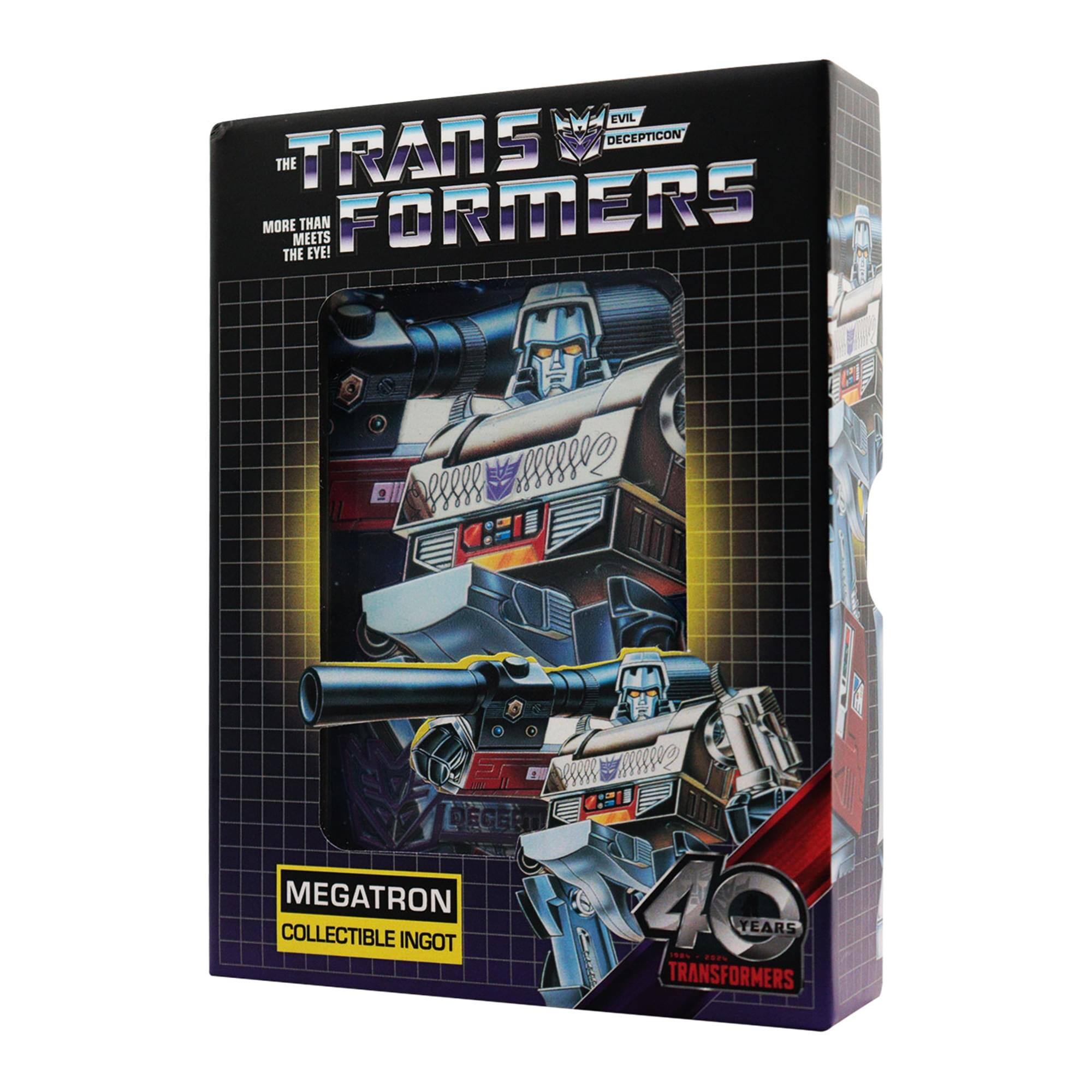 EVIL DECEPTICON THE TRANSFORMERS MORE THAN MEETS THE EYE! FORMERS 9 ffffl Hfflf DECE Sm mwwe MEGATRON COLLECTIBLE INGOT YEARS O% TRANSFORMERS