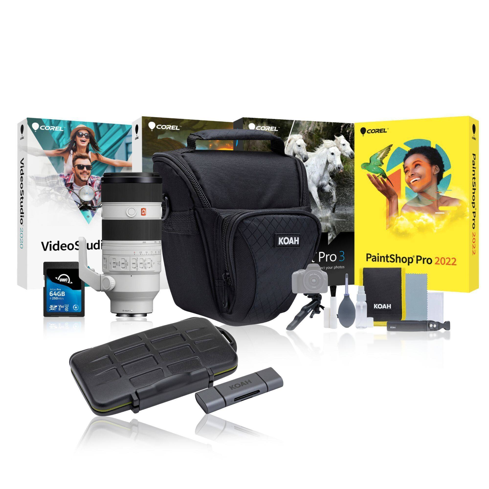 VideoStudio 2022  
COREL VideoStudio Pro 3  
COREL PaintShop Pro 2022  
64GB  
KOAH  
KOAH