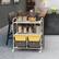 Alt View 8. Costway - 4 Drawer Rolling Storage Cart Scrapbook Paper Office School Organizer - Yellow/Gray.