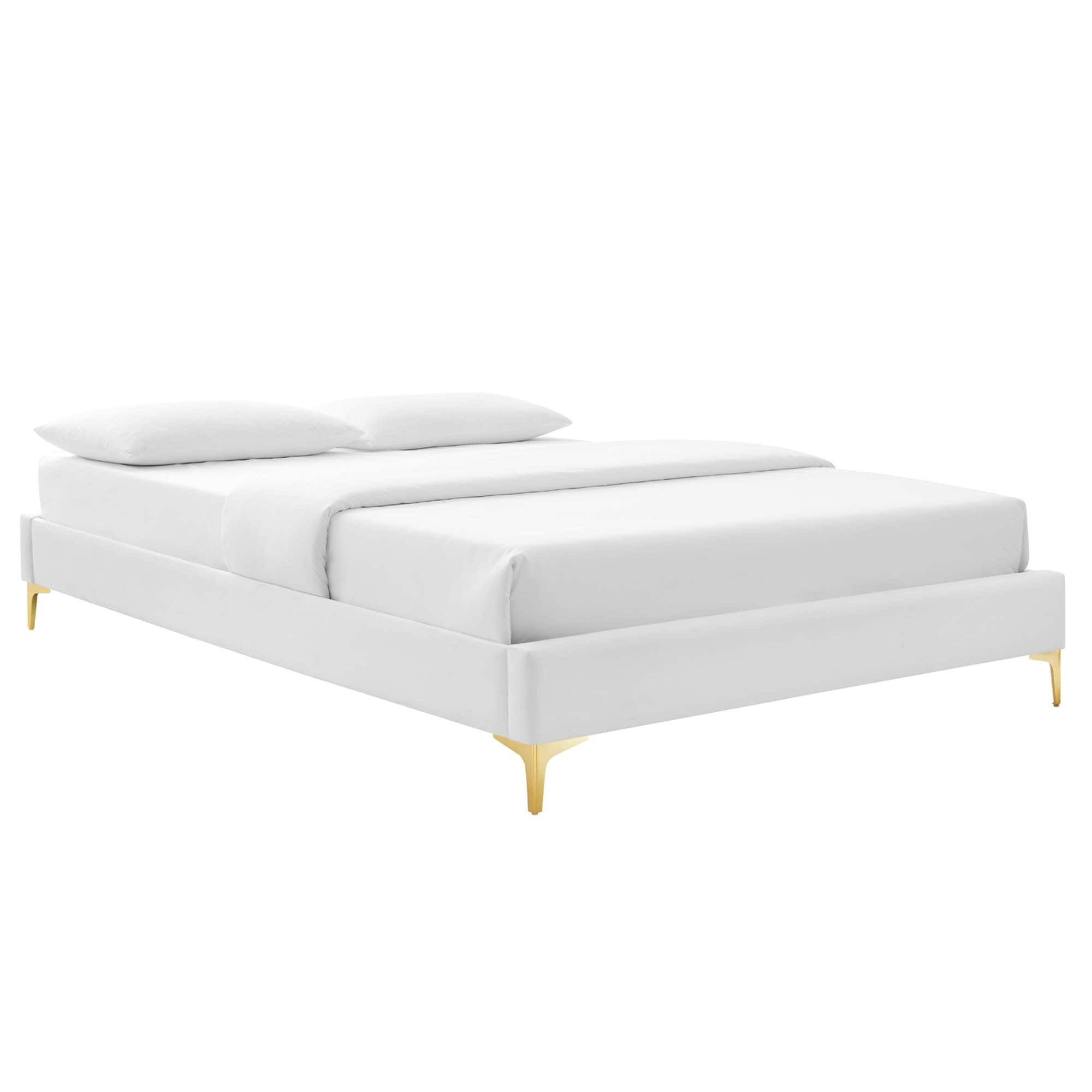 Modway - Sutton Performance Velvet King Bed Frame - White
