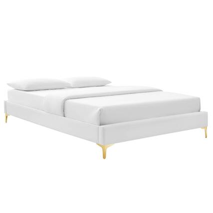 Front. Modway - Sutton Performance Velvet King Bed Frame - White.