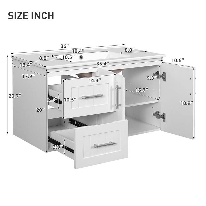 SIZE INCH

18.4" 8.8" 36" 18.4" 10.5" 35.4" 8.8" 10.6" 17.9" 14.4" 9.3" 20.7" 3.9" 20" 10.5" 15.7" 18.9" 3.9"