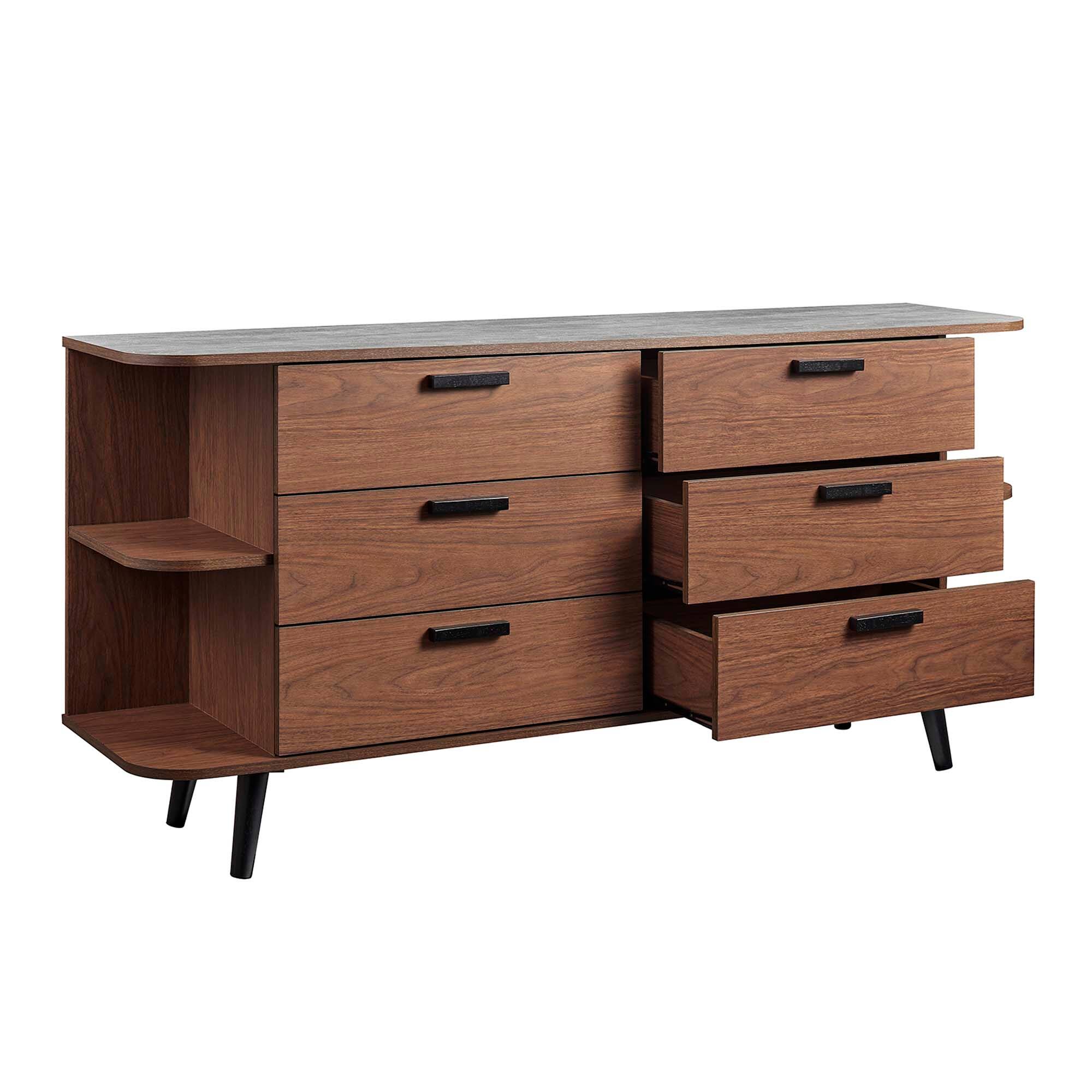 Alt View 2. Modway - Langston Open Display Storage Sideboard by Modway - Walnut Gray.