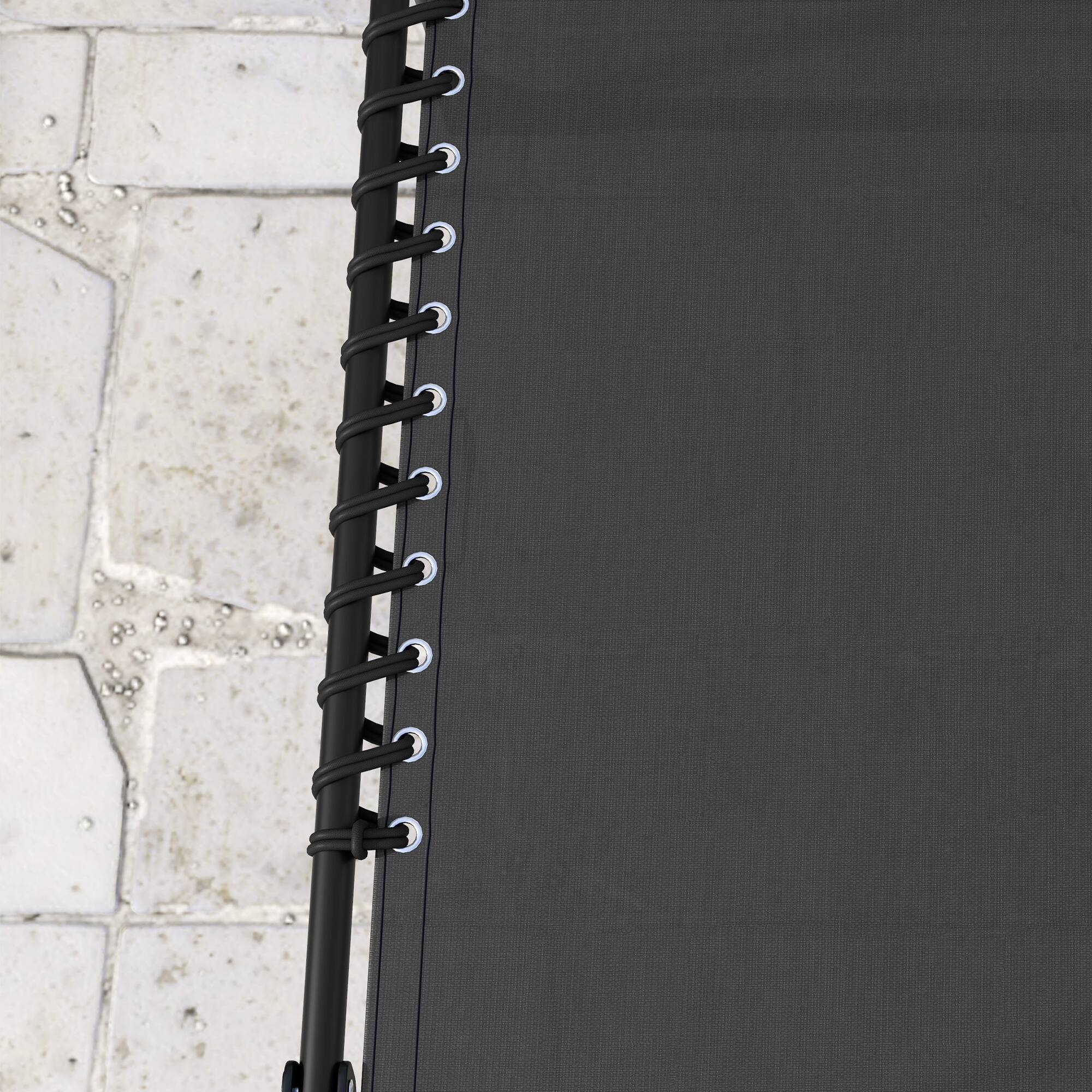 Alt View 7. Outsunny - Folding Chaise Lounge Chair Set of 2, Patio Sun Tanning Chair, Outdoor Chaise Lounger with 4-Position Reclining Back - Black.