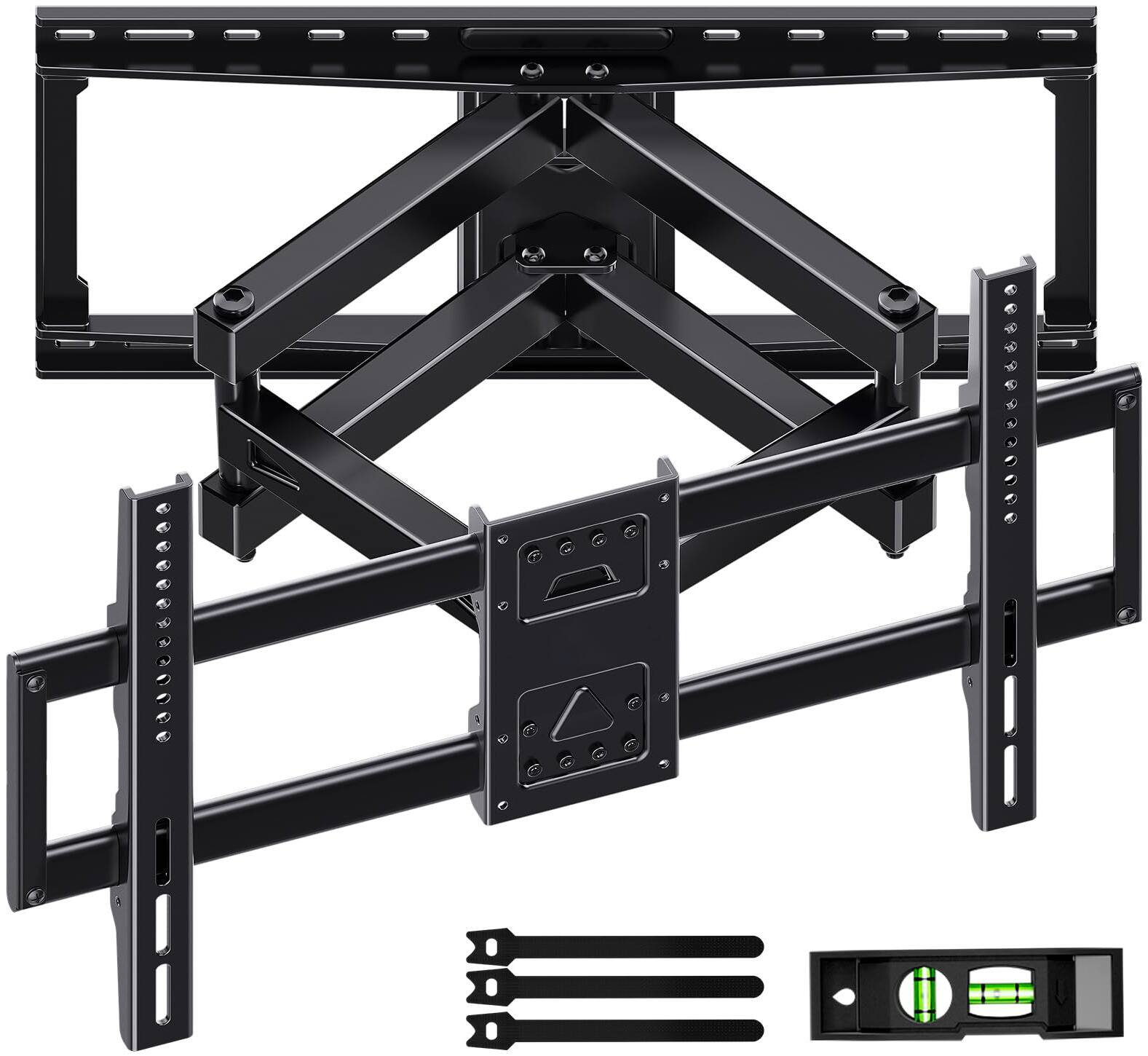 Dazzed Corner - Full Motion TV Wall Mount for 40‑90" TVs, Swivel Tilt Level TV Bracket, Max 600x400mm VESA - Black