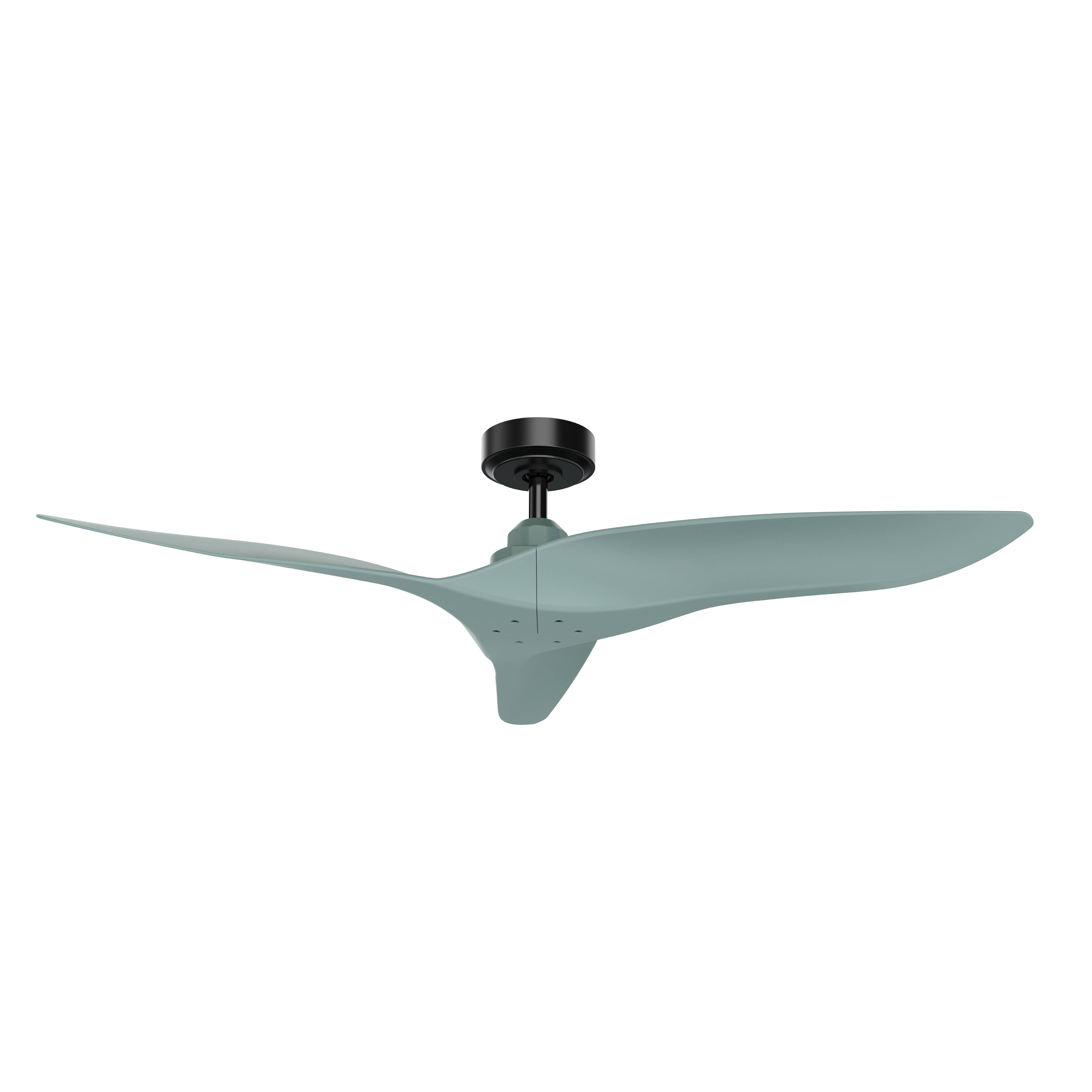 Alt View 4. Parrot Uncle - 52" Modern Sage Green DC Motor No Light Ceiling Fan with Remote - Sage Green.
