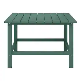 WestinTrends - Malibu Kids Outdoor Patio Furniture HDPE 30" Wide Square Dining Table - Dark Green