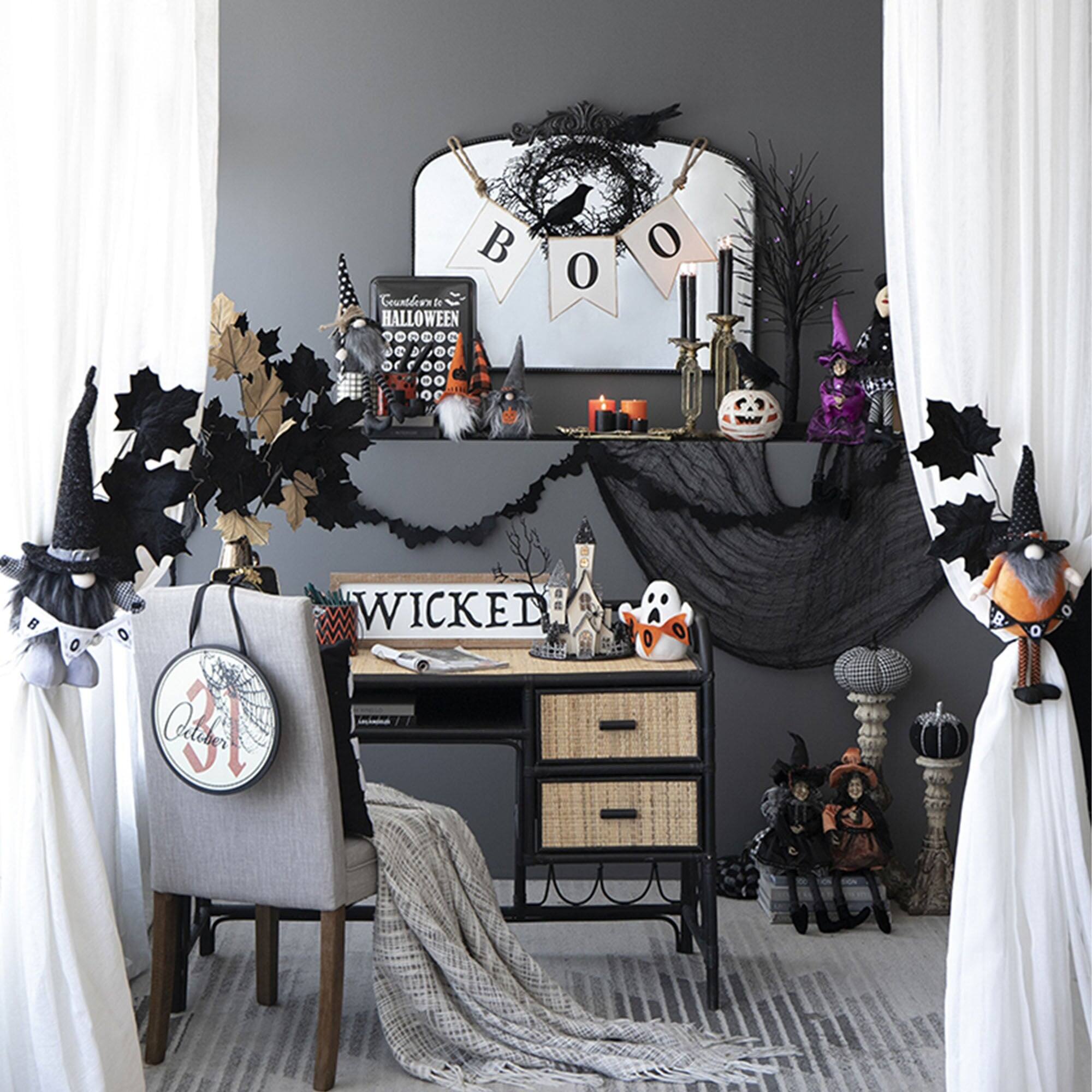 Sure, here is the corrected and grouped text from the image:

- "Welcome to HALLOWEEN"
- "BOO"
- "WICKED"
- "October"