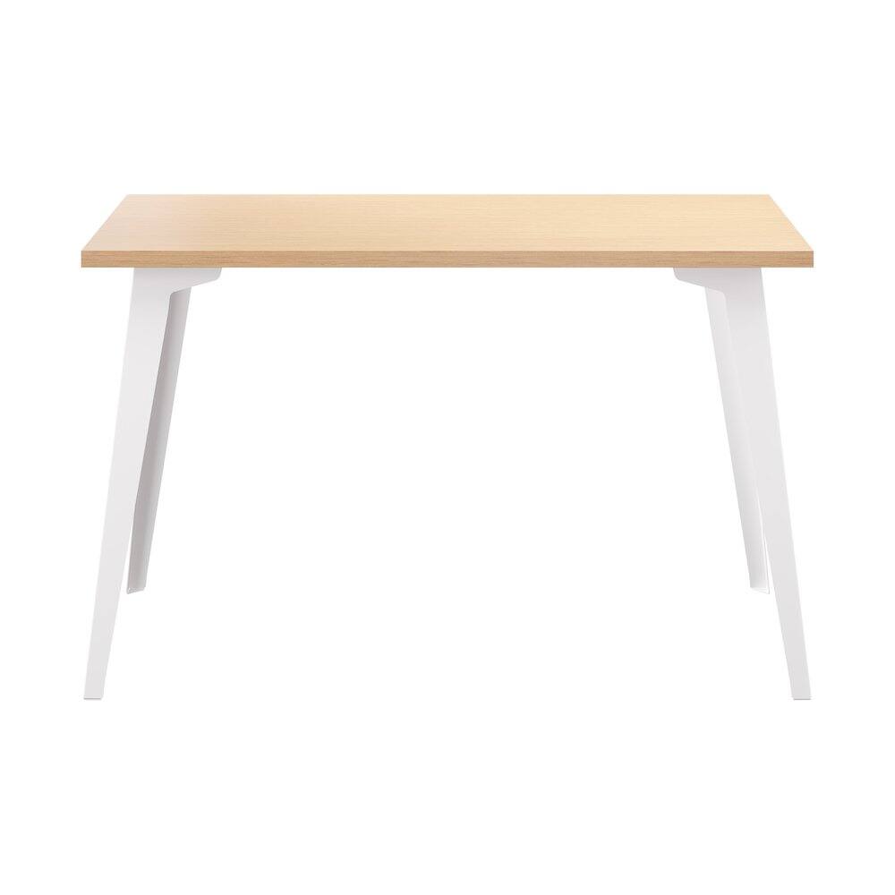 Alt View 1. Orison - Orison Office 24x48 Mid Century Modern Desk, Alpine White / Platinum Oak - White.