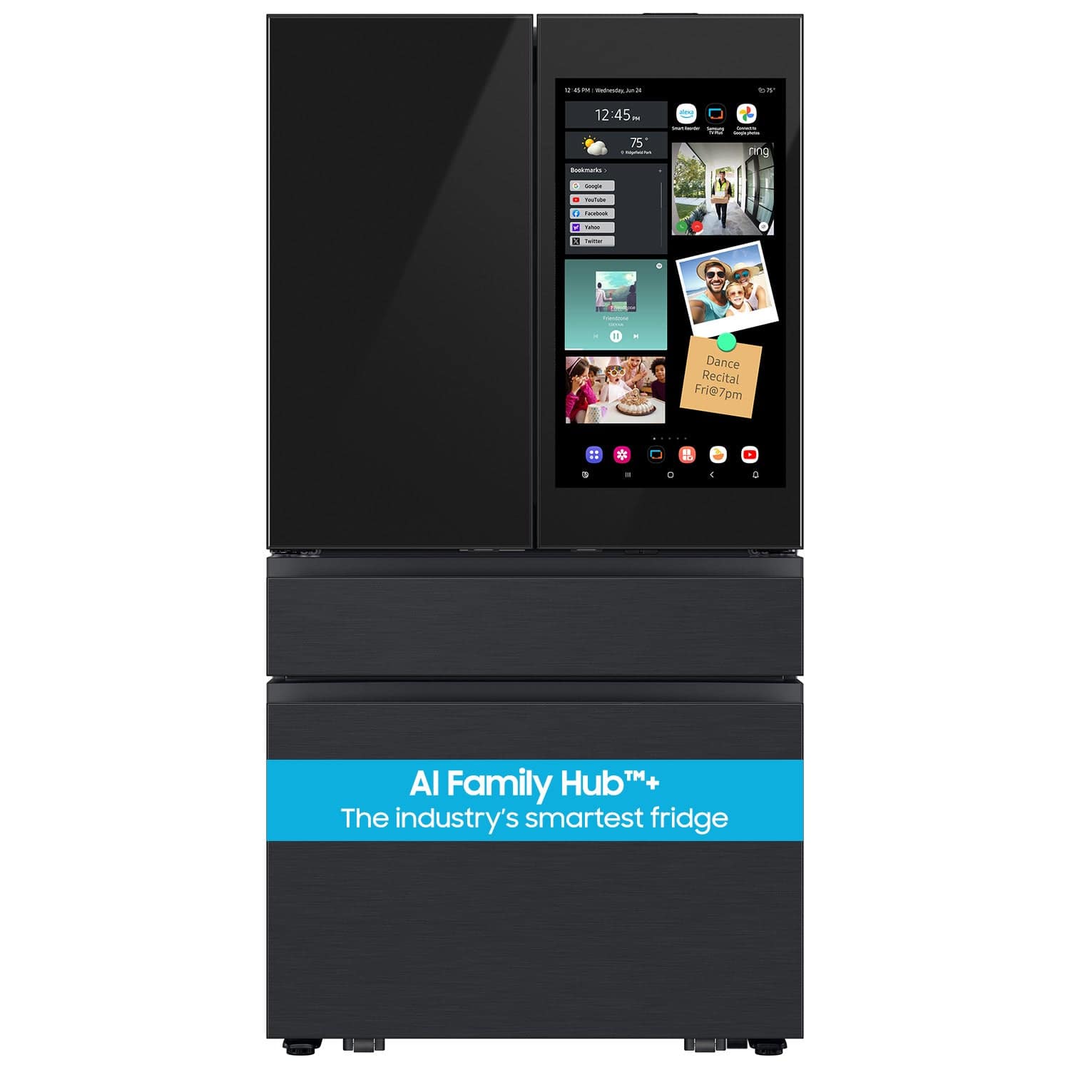 "The industry's smartest fridge - Al Family Hub+ - 12:45 - 75 - kg - Dance Recital Fri@7pm - 1 - C."