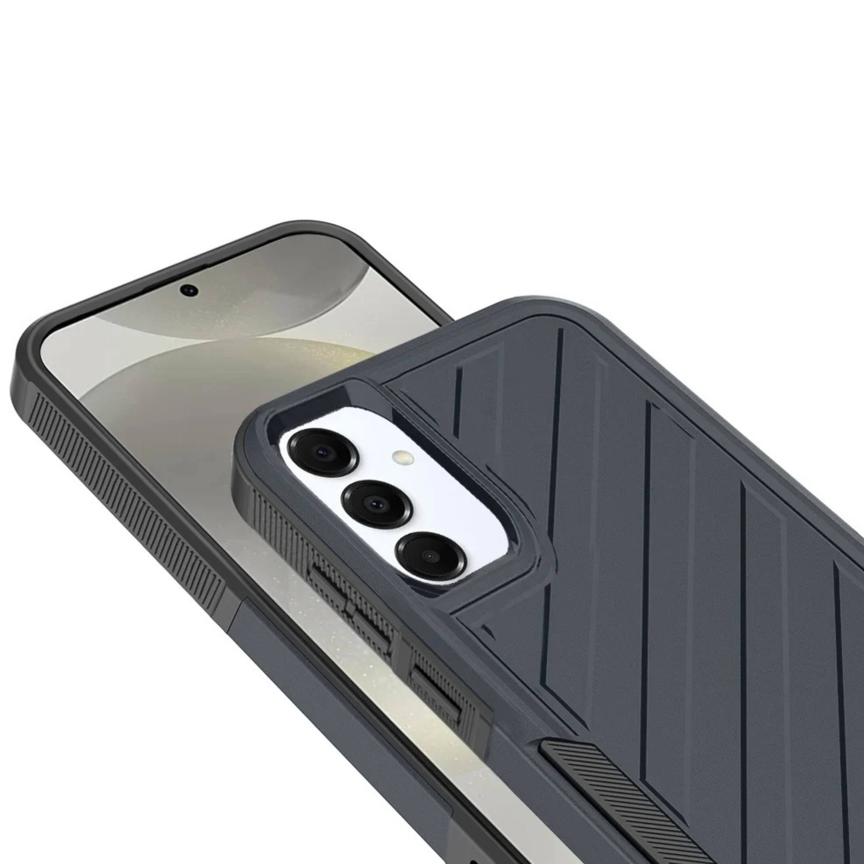 Back. Kitcheniva - Shockproof Rugged Case For Samsung S25 Plus S24 Plus Dual Layer Design Blue - Blue.