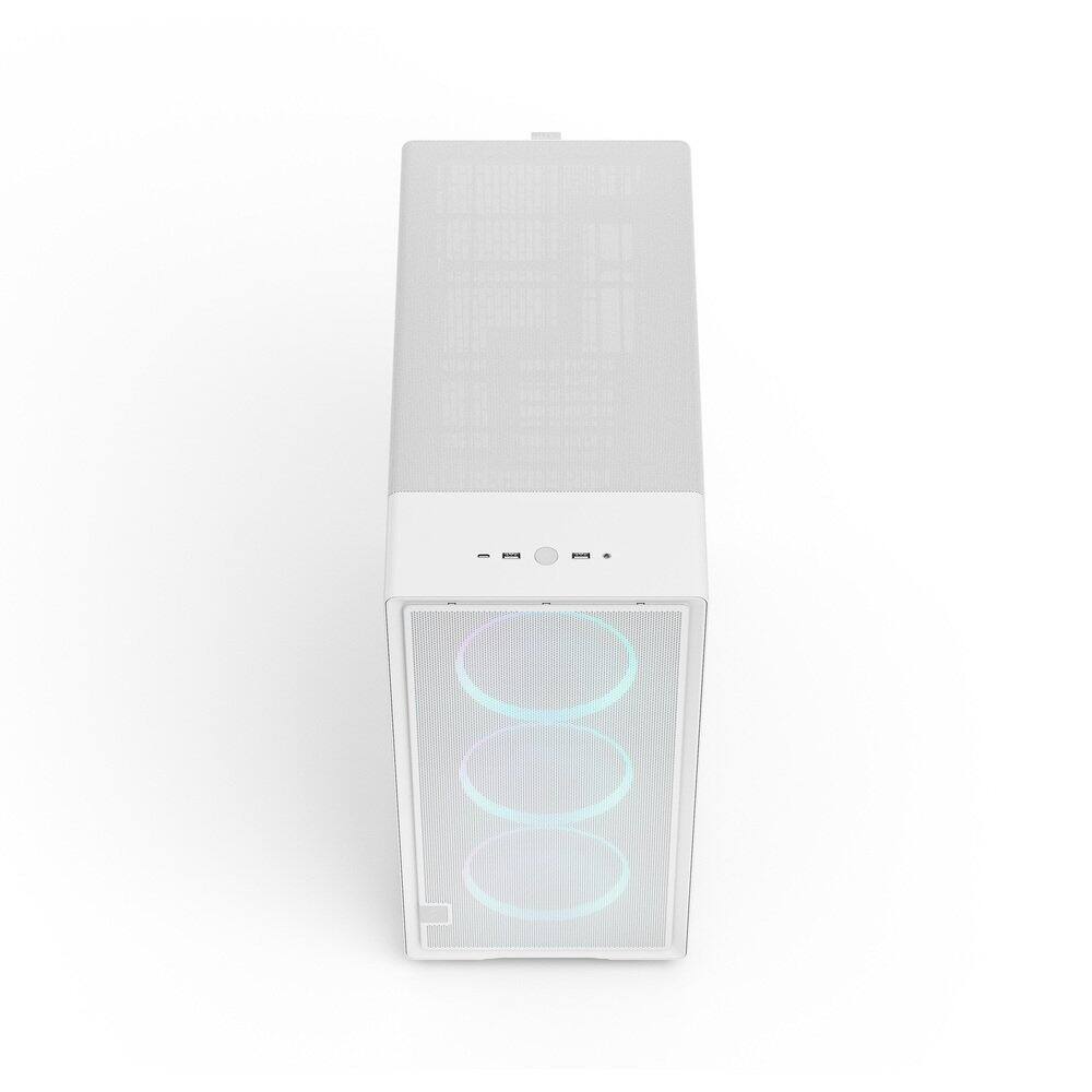 Left. Fractal Design - Fractal Design Epoch XL White RGB - Tempered Glass, Mesh Front, 3 RGB Fans, Spacious ATX/mATX/ITX Case - White.