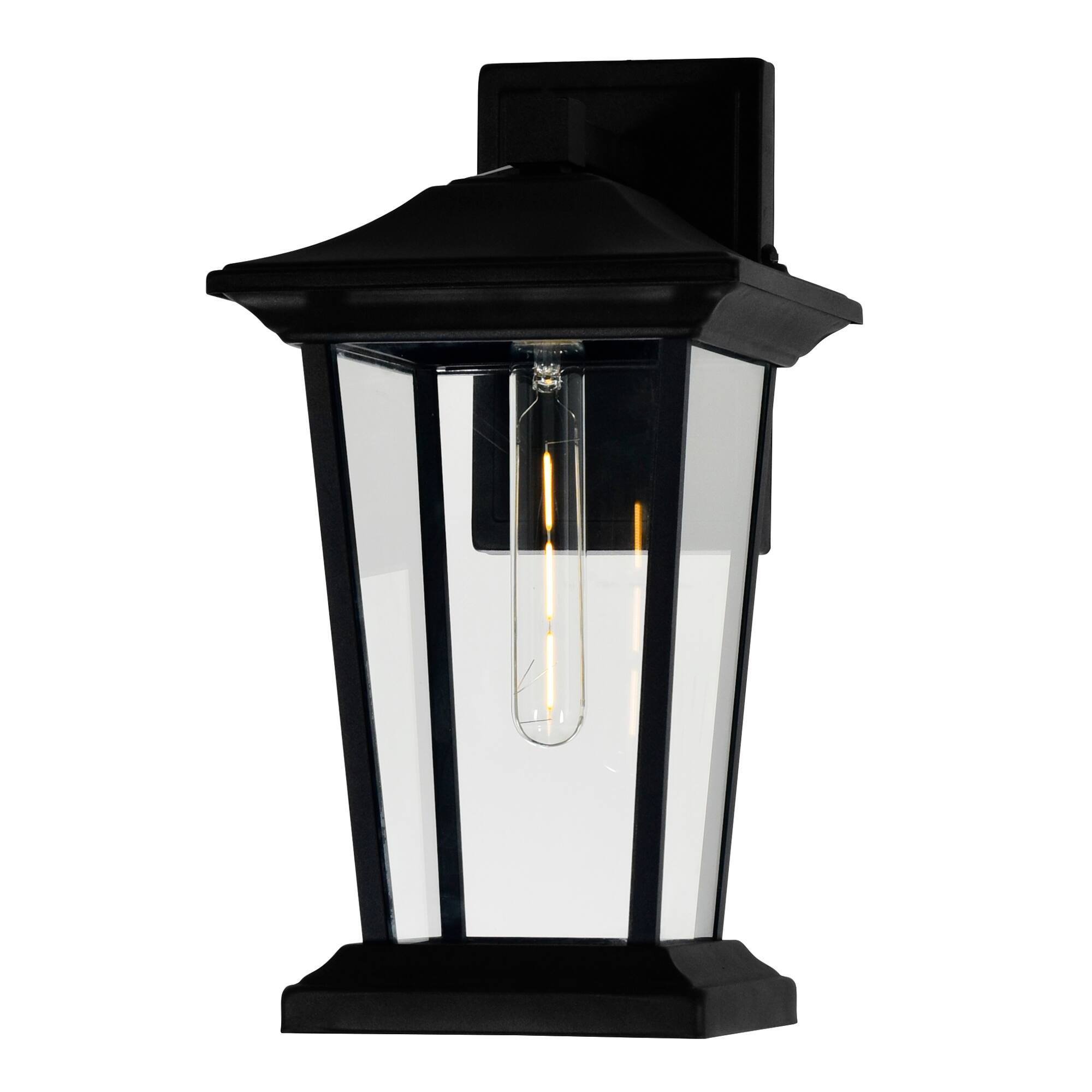 Alt View 1. CWI Lighting - Leawood 1 Light Black Outdoor Wall Light - Black.