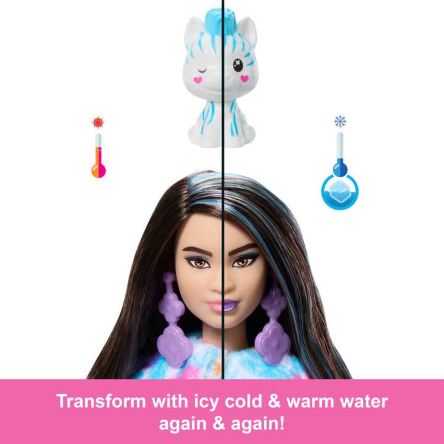 Mattel Barbie Cutie Reveal Color Wow Series Barbie Zebra