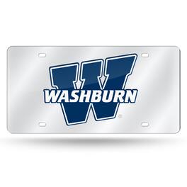 Rico Industries - Washburn Ichabods Mirrored Laser Cut License Plate Laser Tag - Multi