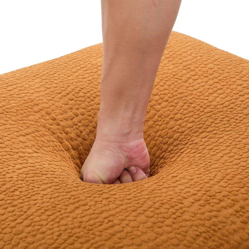 Alt View 5. Kadyn - U-Shaped 6-Seat Sectional, Oversized Modular Couch with Chaise and Storage Ottoman, Orange - Orange.