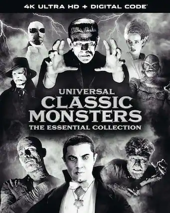 Front. Universal Classic Monsters: The Essential Collection - 4K Blu-Ray.