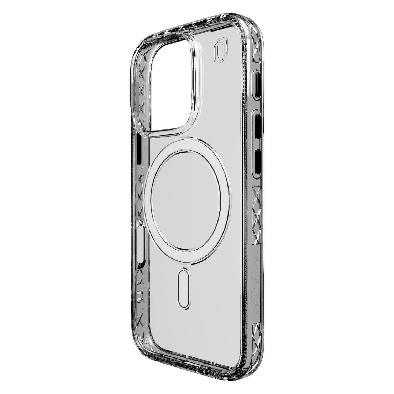 Left. Cellhelmet - Magnitude Series MagSafe-Compatible Case for iPhone 16 Pro - Crystal Clear.