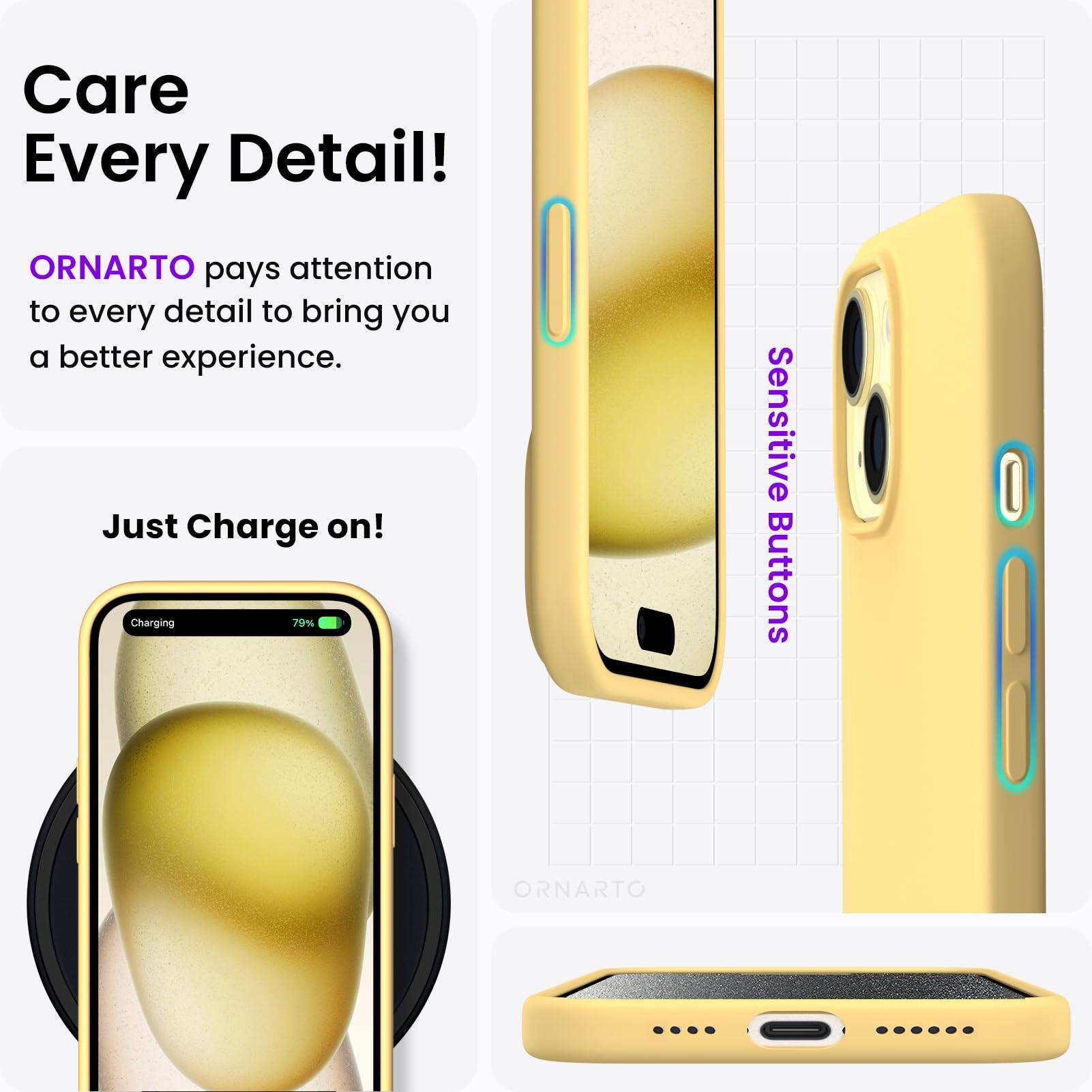 Ornarto Compatible with iPhone 15 Pro Max Case 6.7