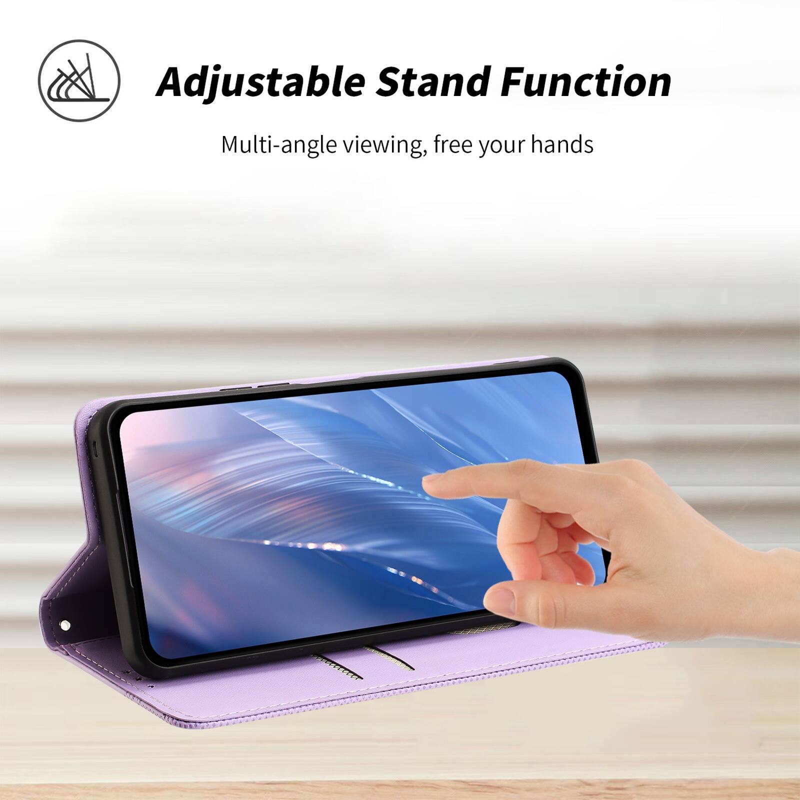 Adjustable Stand Function  
Multi-angle viewing, free your hands