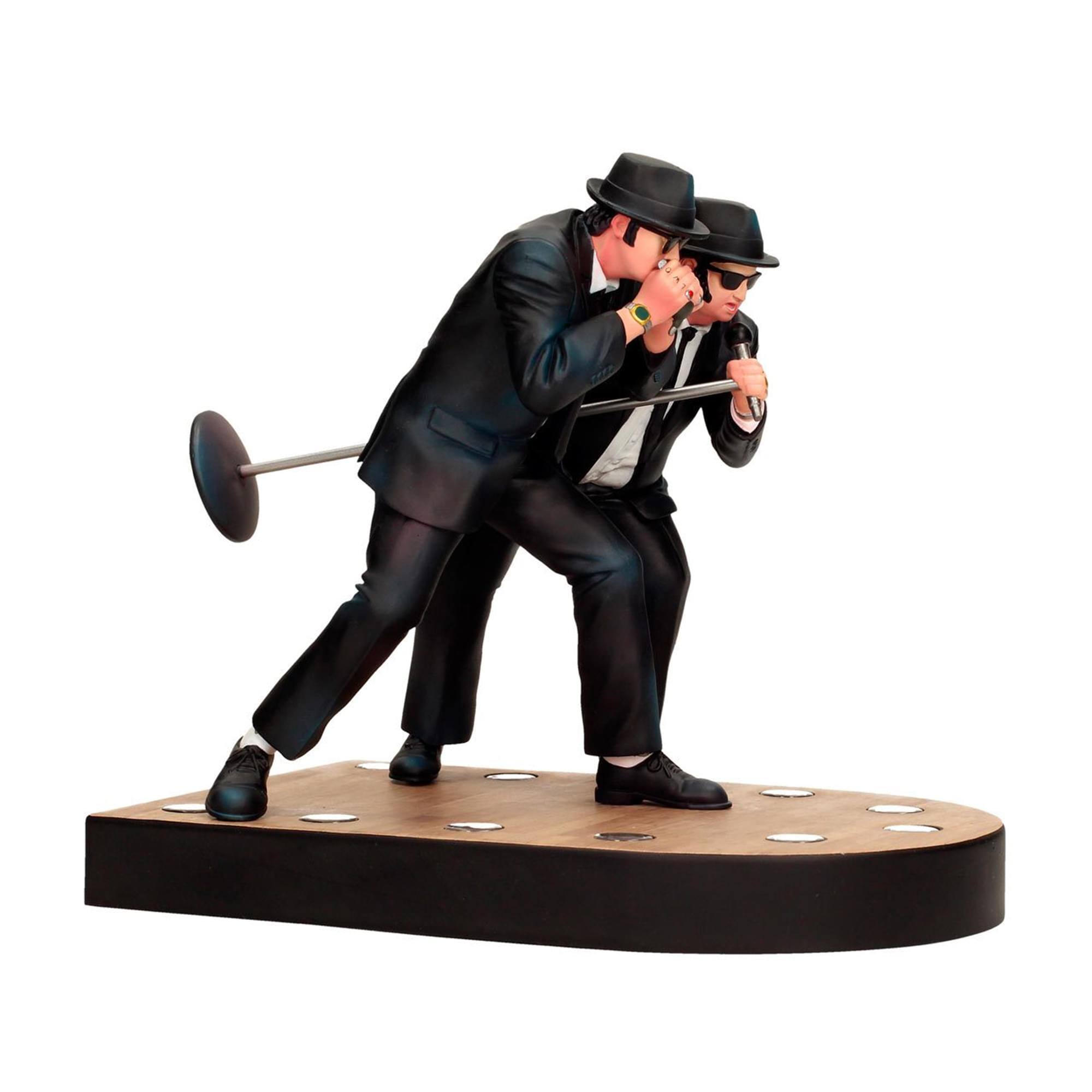Alt View 10. SD Toys - The Blues Brothers Jake and Elwood 7-Inch Figure Set With Light-Up Stage - Black.