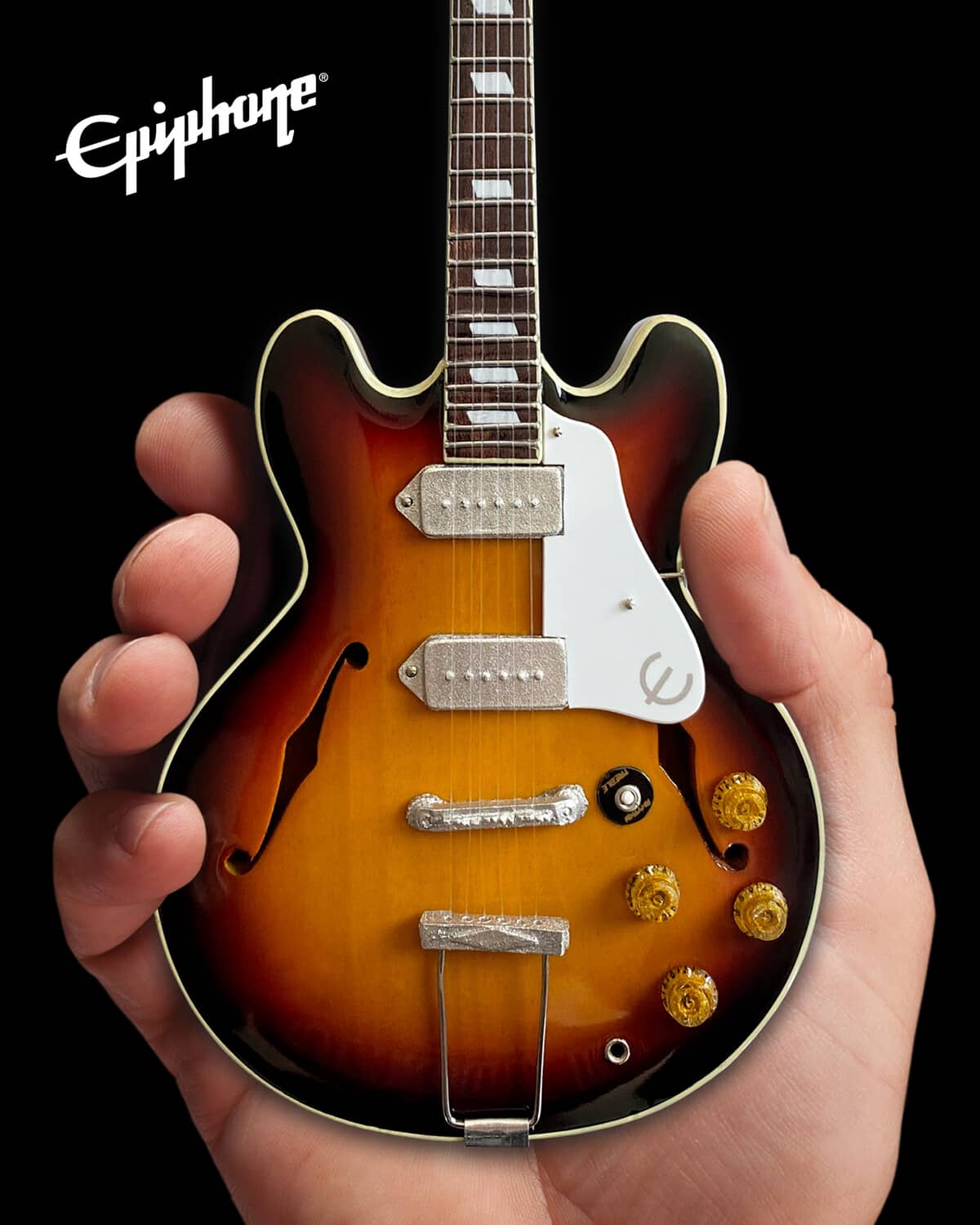 Axe Heaven - Epiphone 1965 Casino Sunburst Mini Guitar Replica Collectible EG-810 - COLLECTABLES - Multicolor