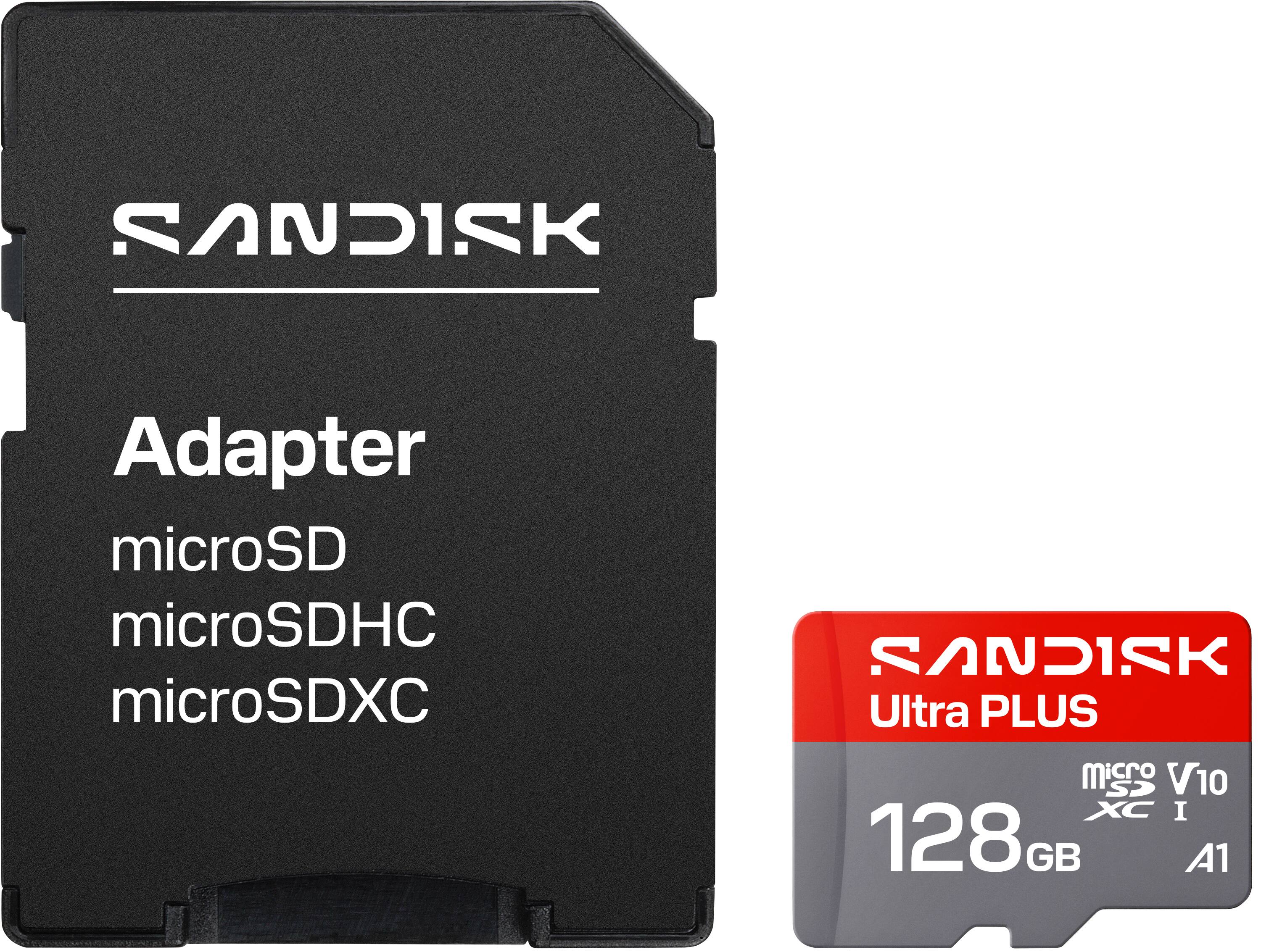 SANDISK Adapter microSD microSDHC microSDXC

SANDISK Ultra PLUS microSDXC V10 I 128GB A1