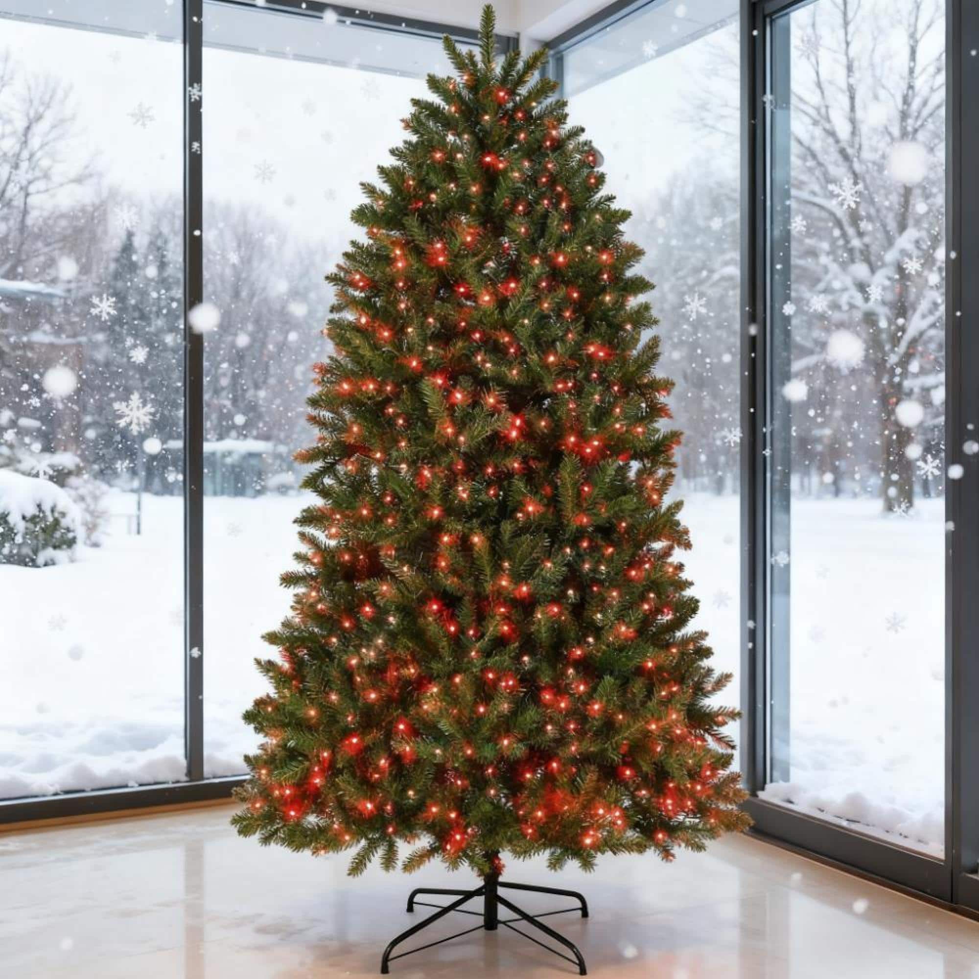 ELEMENT ACE - 6-Foot Pre-Lit Christmas Tree with Full-Spectrum LED Lights and Music Sync Capabilities - Green