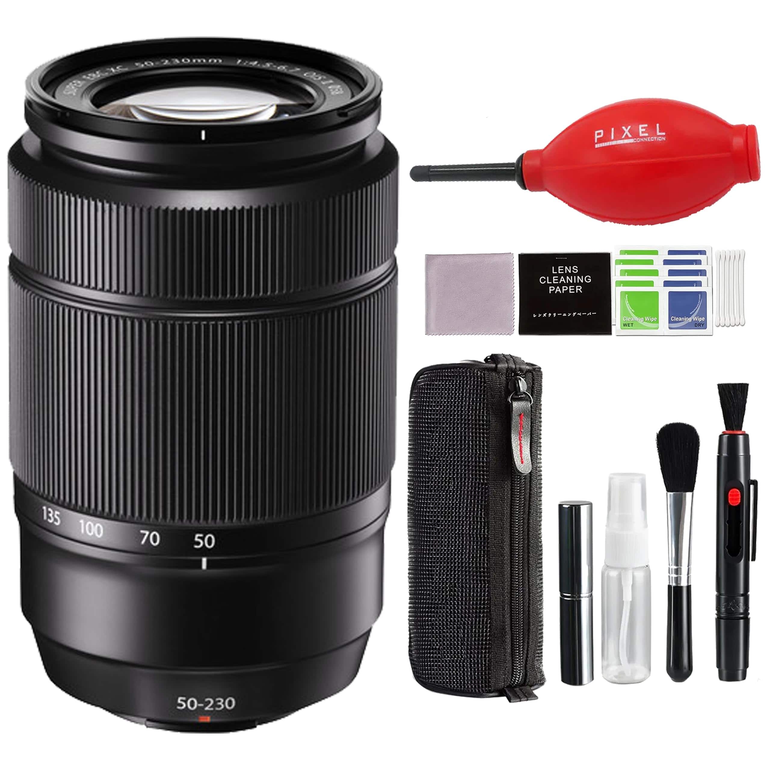 Fujifilm - XC 50-230mm f/4.5-6.7 OIS II Lens (Black) with Advance Accessories and Travel Bundle | Fuji XC 50-230mm - Black