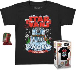 Funko - POCKET POP! & TEE: Star Wars - Holiday R2D2 (MT) - XL - APPAREL - Multicolor