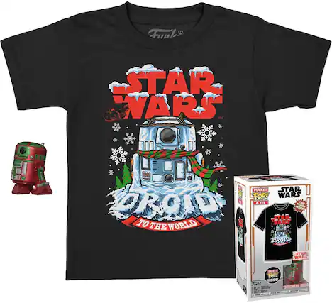Sure, here is the corrected text:
---
**STAR WARS™**
**POCKET POP! & TEE**
**STAR WARS**
**THE MOUTH OF THE WORLD**
**STAR WARS**
**POCKET POP!**
**INSIDE**
**Funko**
**1 POP!**
**1 TEE**
**1 STORME DROID**
---