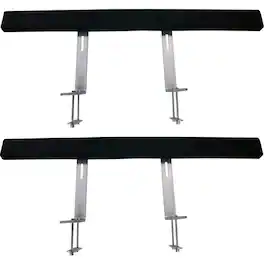 VEVOR - Boat Trailer Guide-ons, 48", 2PCS Rustproof Steel Trailer Guide ons, Trailer Guides with Carpet-Padded Boards - Black;white