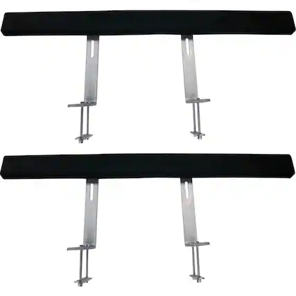 Front. VEVOR - Boat Trailer Guide-ons, 48", 2PCS Rustproof Steel Trailer Guide ons, Trailer Guides with Carpet-Padded Boards - Black;white.