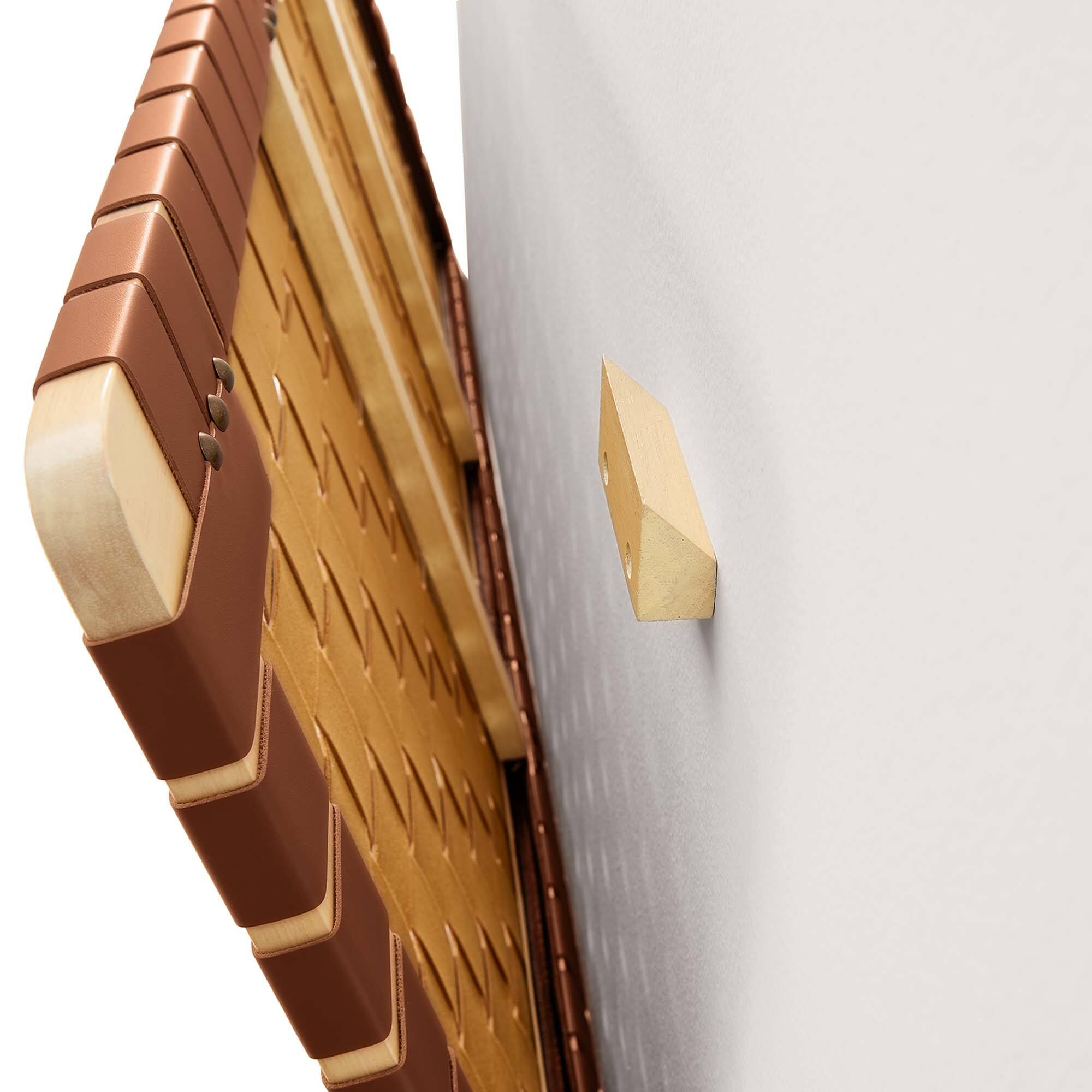 Alt View 1. Modway - Sparta Weave Wall-Mount Vegan Leather Twin Headboard by Modway - Brown.