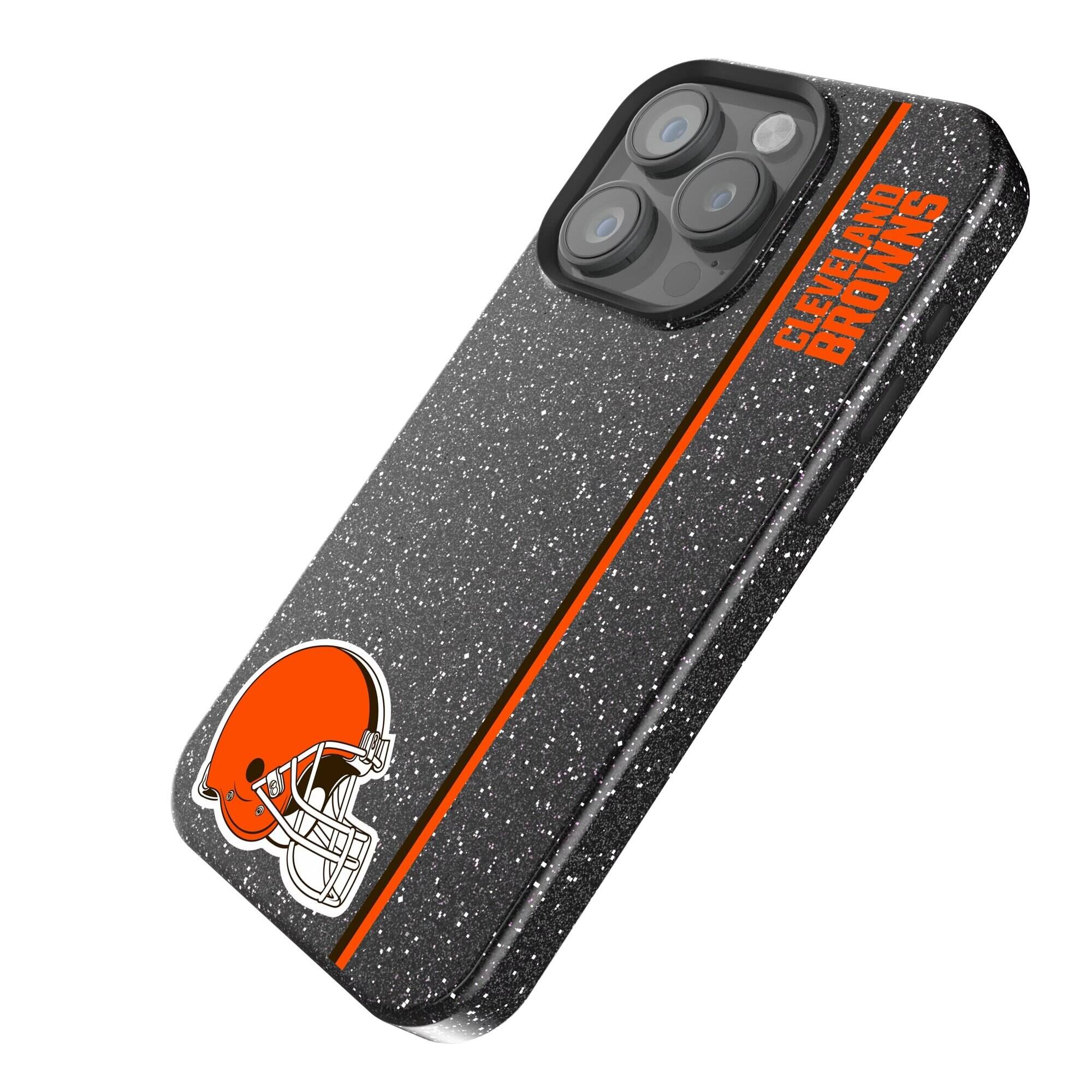 Alt View 1. Keyscaper - Cleveland Browns iPhone Bling Case - 14 Pro Max - Black.