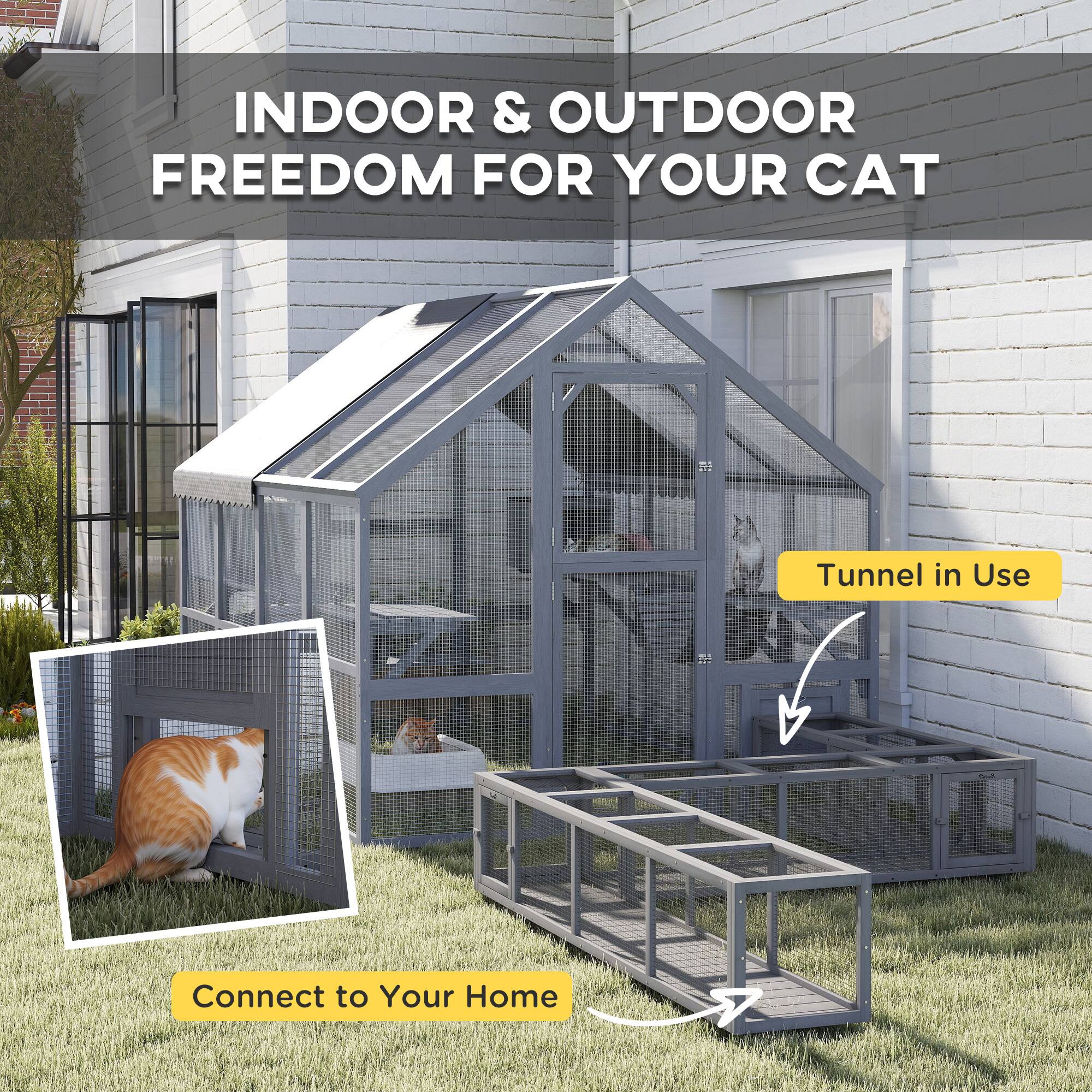 INDOOR & OUTDOOR FREEDOM FOR YOUR CAT

Tunnel in Use

Connect to Your Home