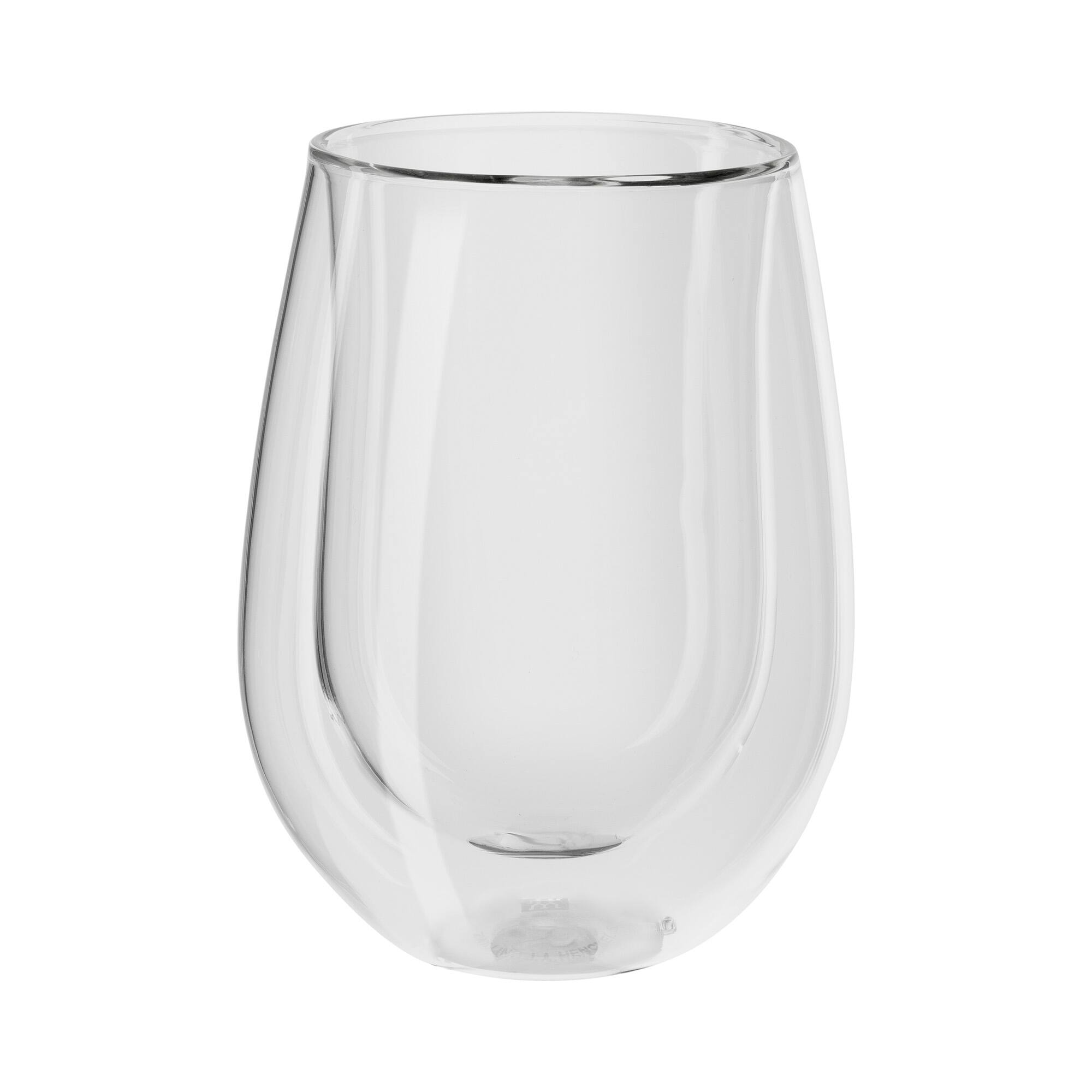 Alt View 1. ZWILLING - ZWILLING Sorrento 2-pc Double-Wall Stemless White Wine Glass Set - Clear.