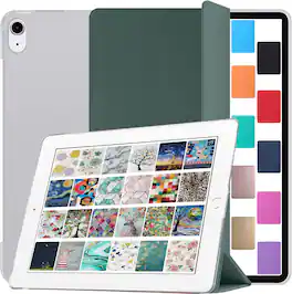 DuraSafe Cases - iPad mini 7/6 8.3" 2024/2021 Protective Tri-Fold Case with Sleep/Wake Cover A2567 A2568 A2569 A2993 A2995 A2996 - Dark Green