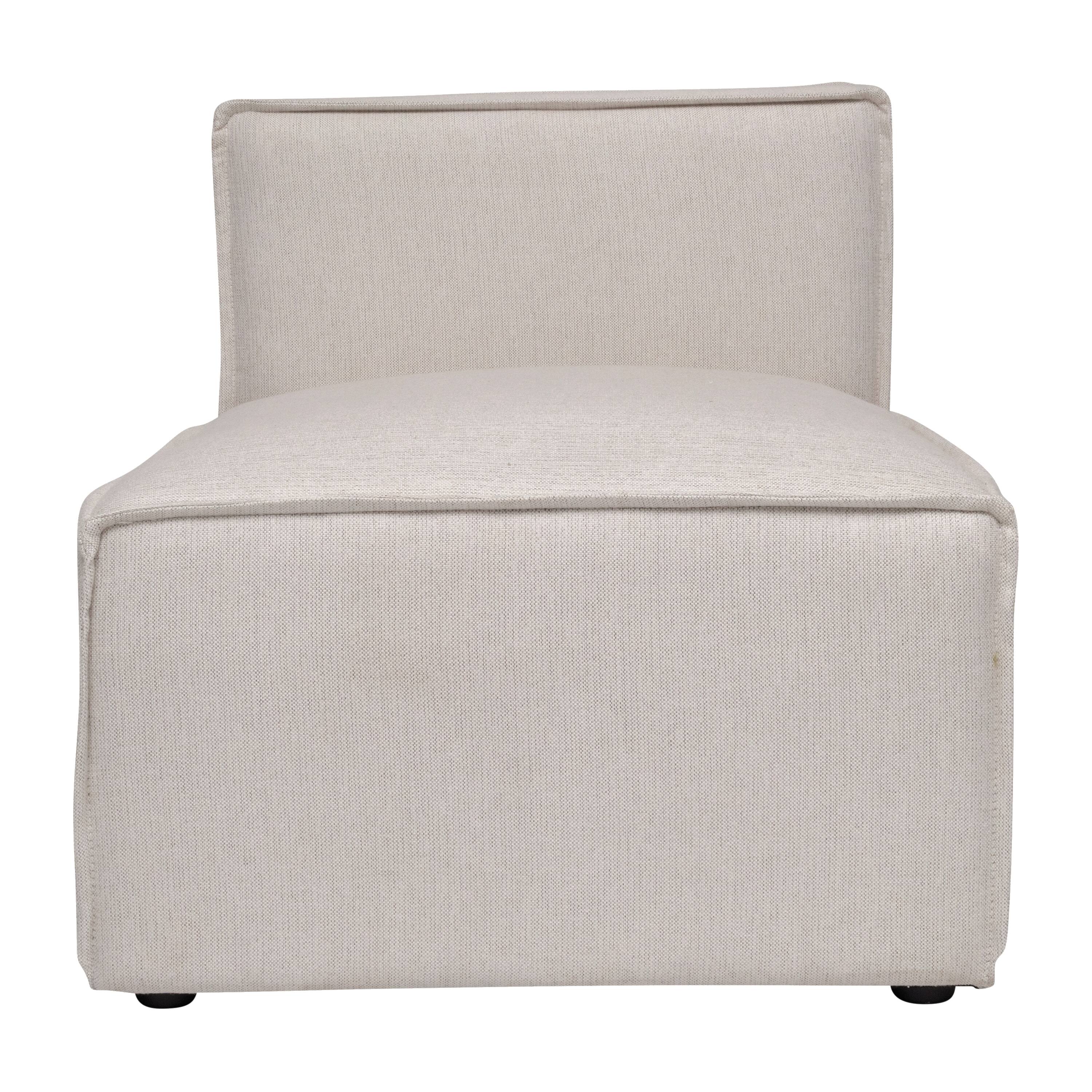 Alt View 9. Emma + Oliver - Farmount Modular Armless Middle Chair - Cream.