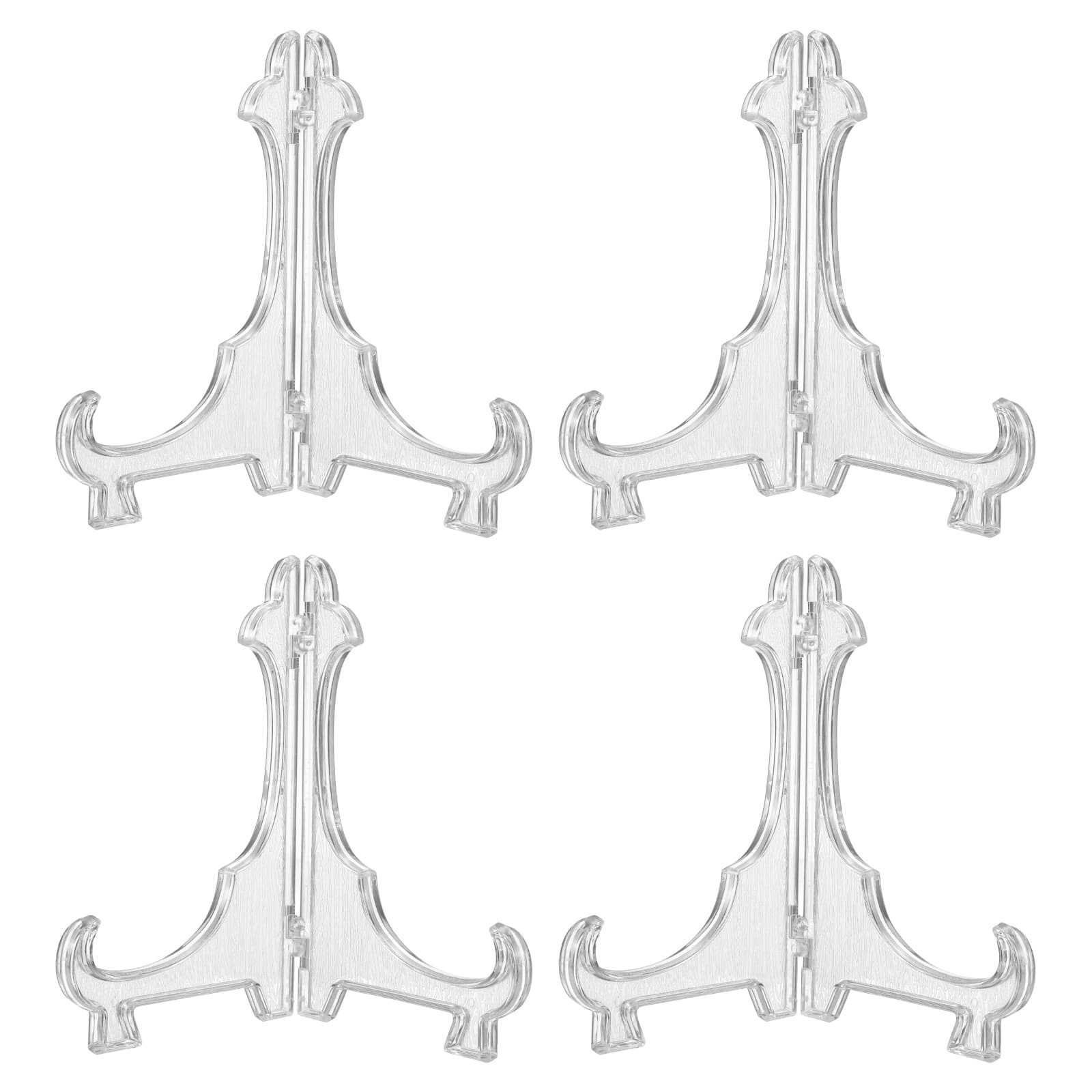 Unique Bargains - 4pcs Acrylic Easels Plate Stands 5.51 Inch Folding Display Stands Holder for Frames Pictures Magazines - Clear price history on PriceWatchPro