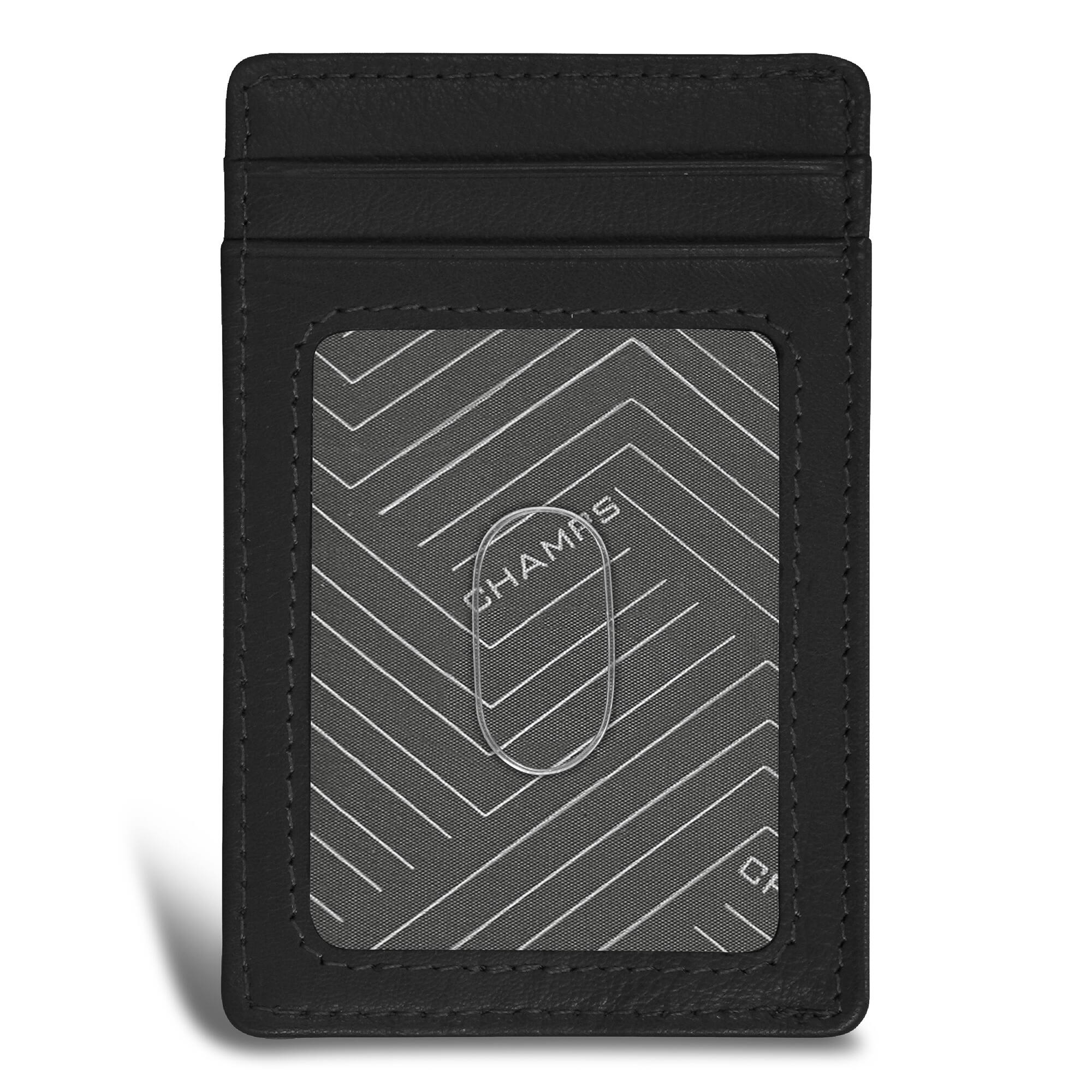 Left. Champs - OB-516-BLACK (ACCESS CARD CASE) - Black.