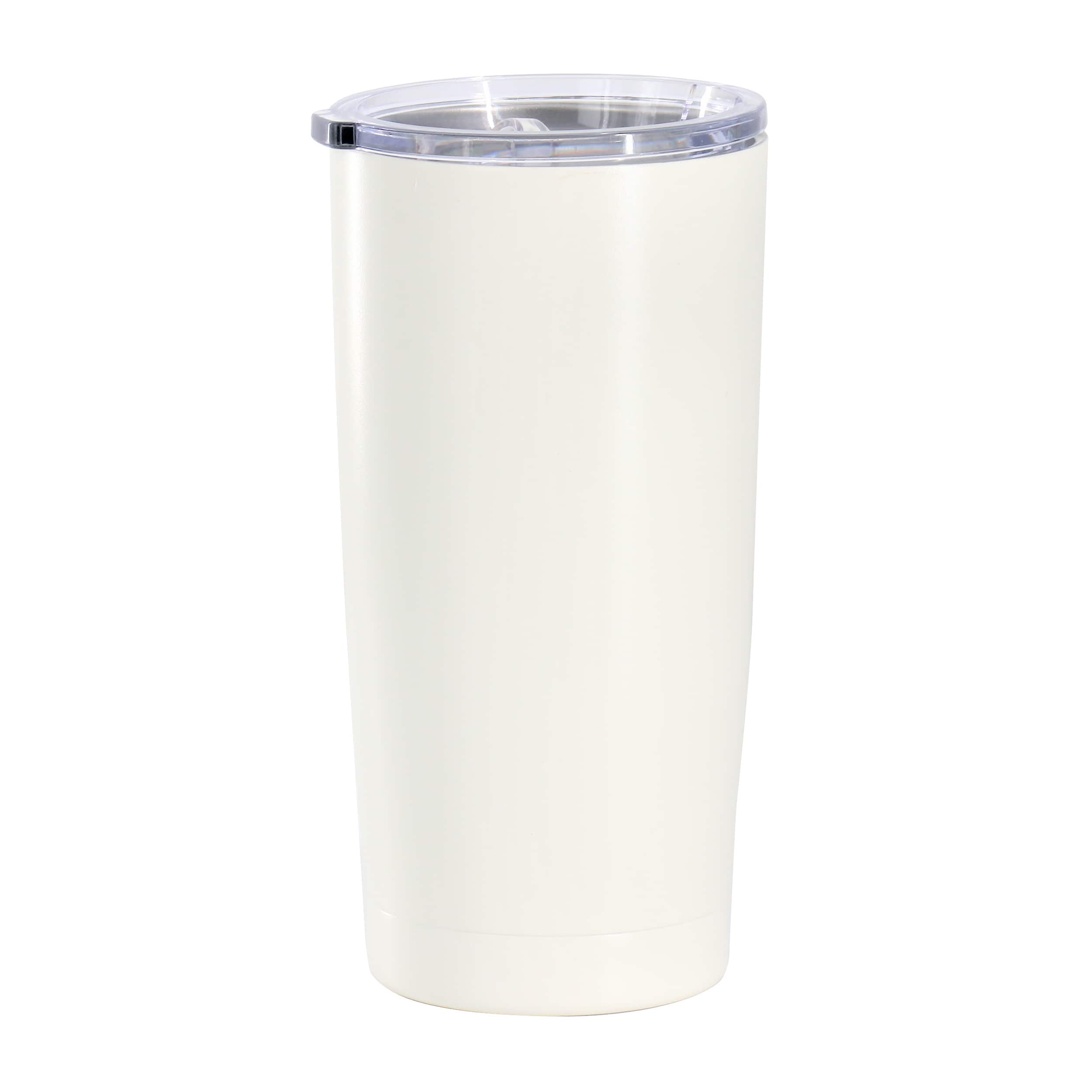 Gibson - Home Marina 18oz Stainless Steel Thermal Tumbler with Acrylic Lid - Cream