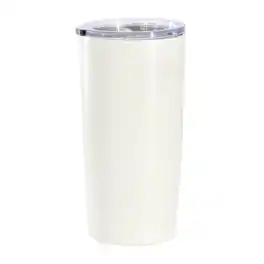 Gibson - Home Marina 18oz Stainless Steel Thermal Tumbler with Acrylic Lid - Cream