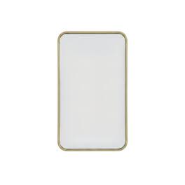 Elegant Decor - Contour Metal Rectangle Mirror 18x30 - Brass