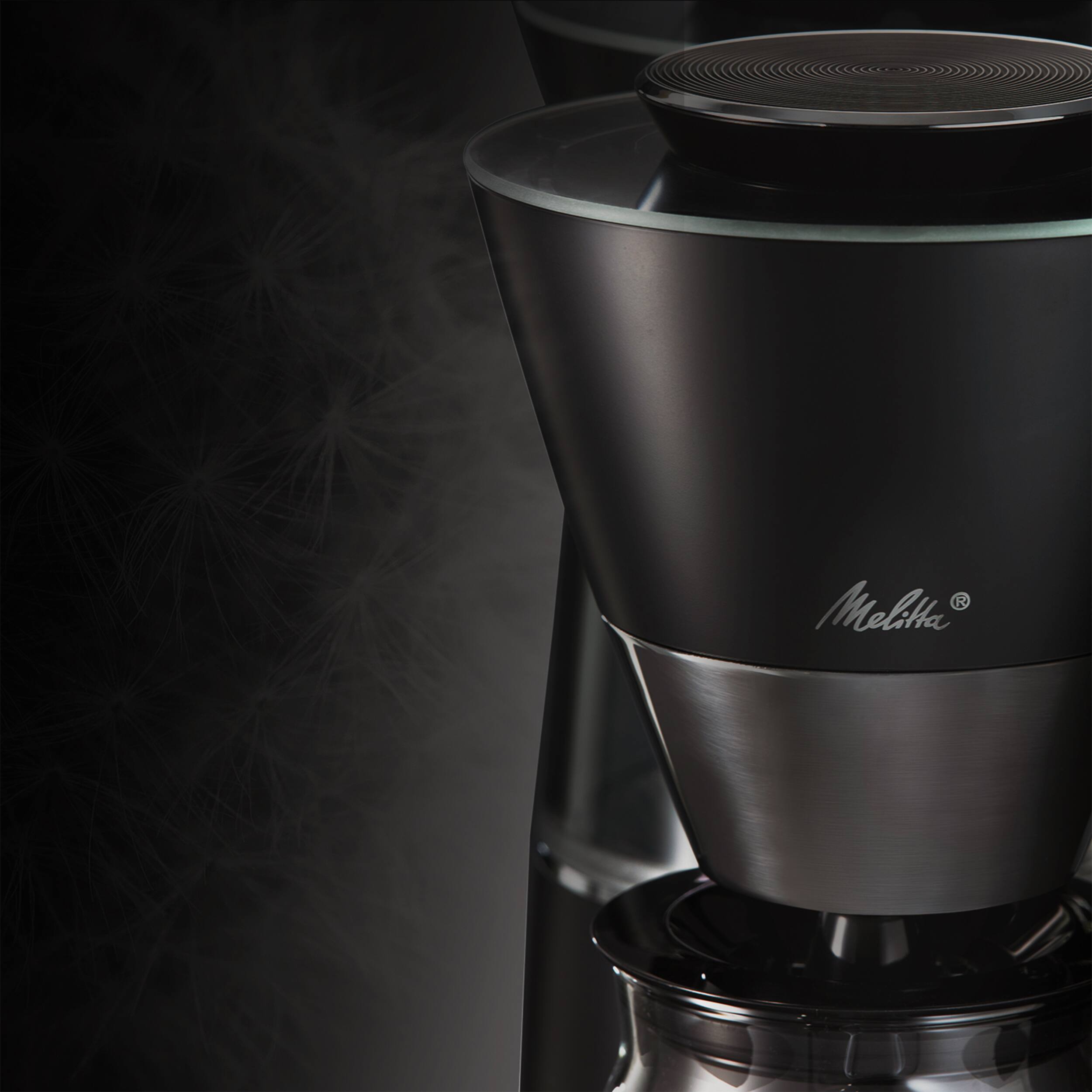 Alt View 6. Melitta - Vision 12-Cup Luxe Drip Coffee Maker with Revolving Dashboard - Black.