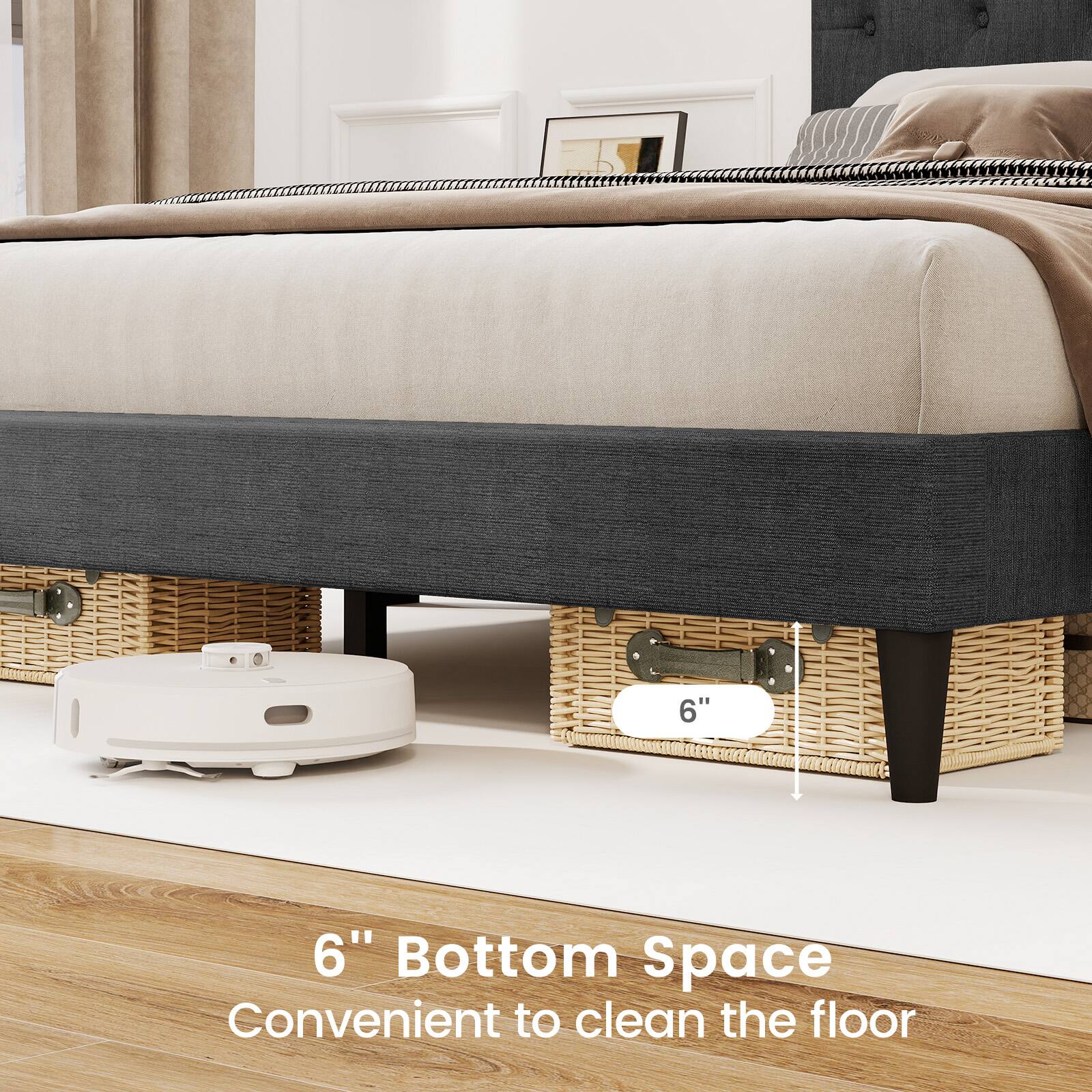 6" Bottom Space Convenient to clean the floor